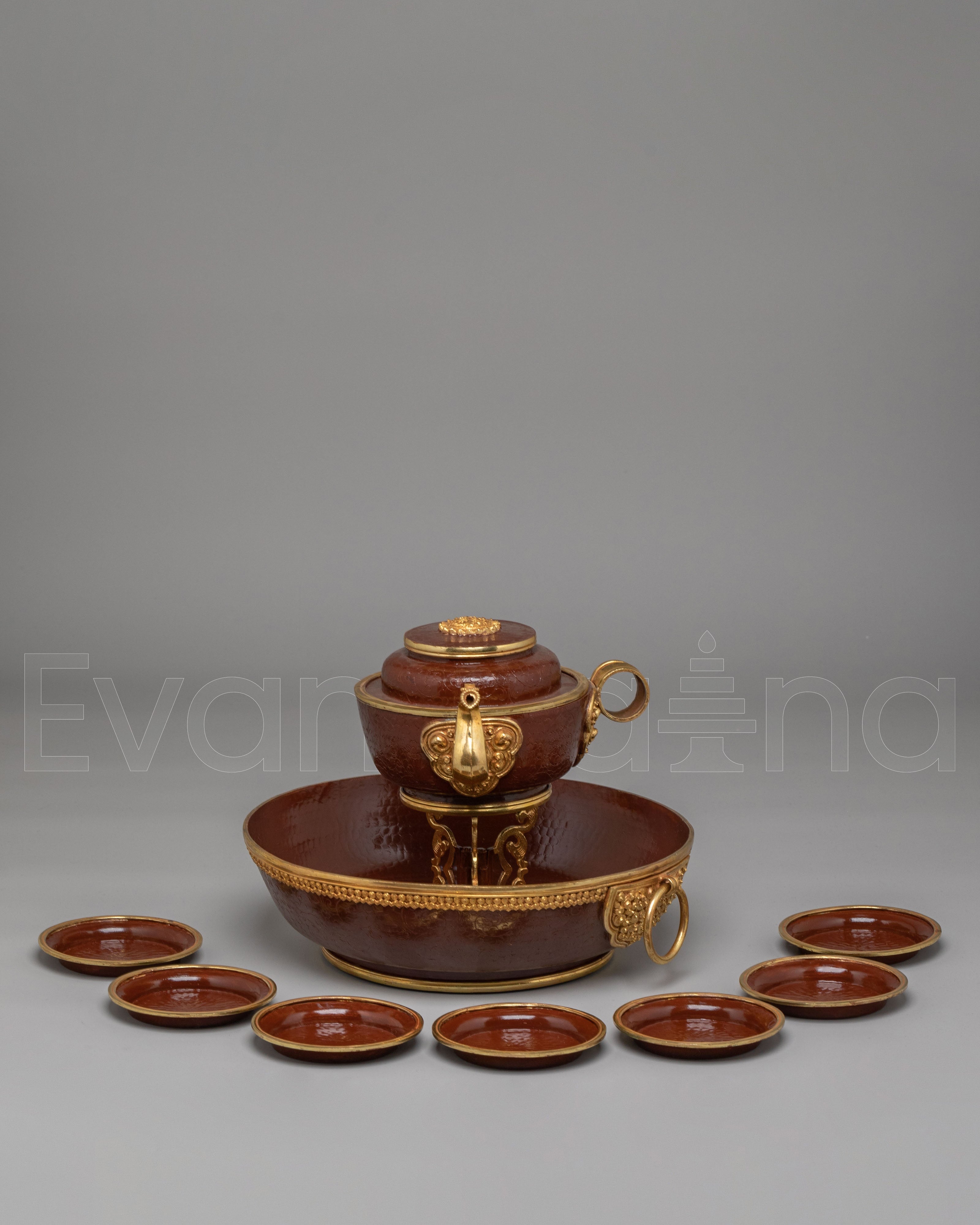 Sacred Water Offering Bowls Set | Ritual Bowls for Buddhist Ceremonies