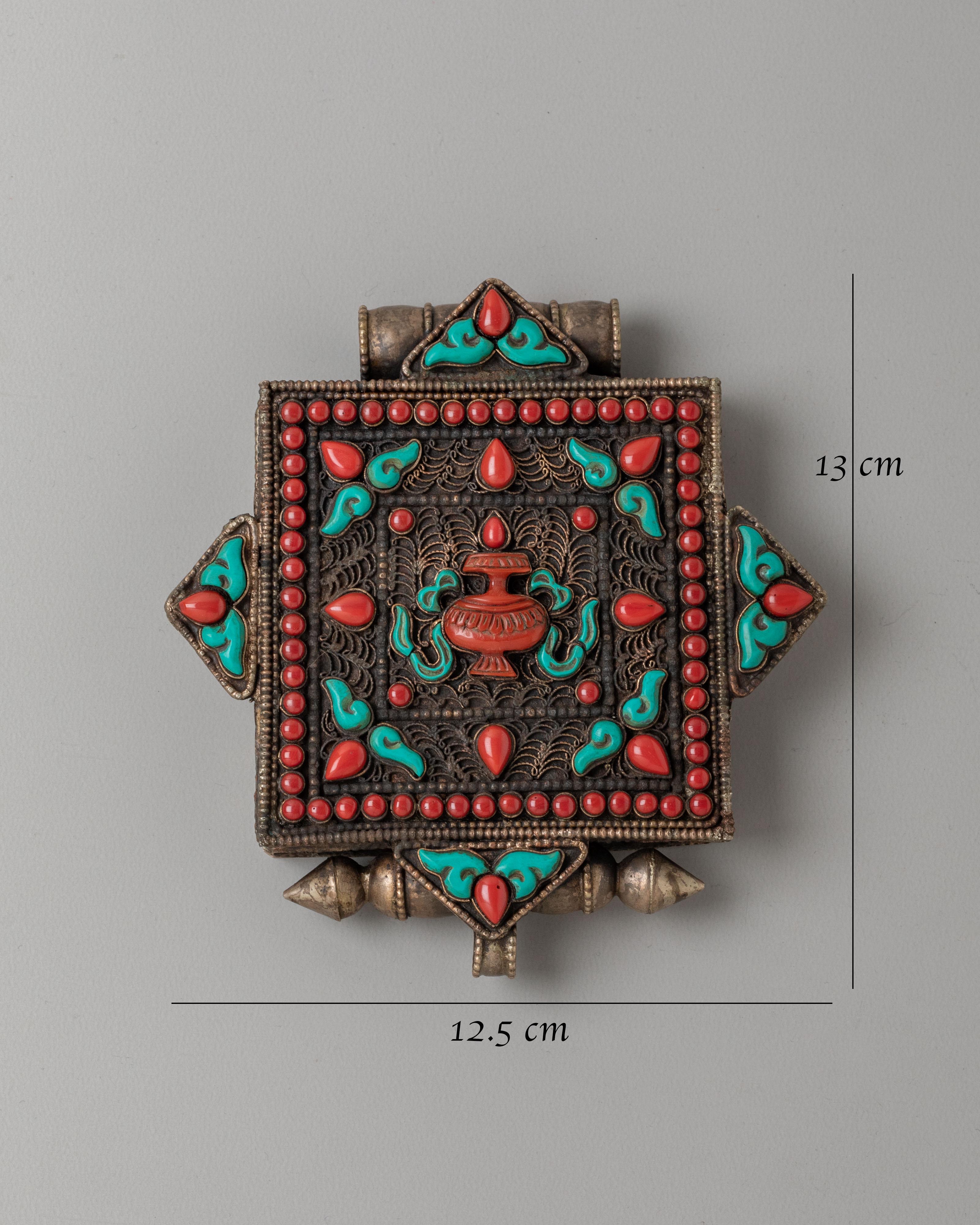 Spiritual Ghau Locket Pendant | Handmade Amulet for Protection and Blessings