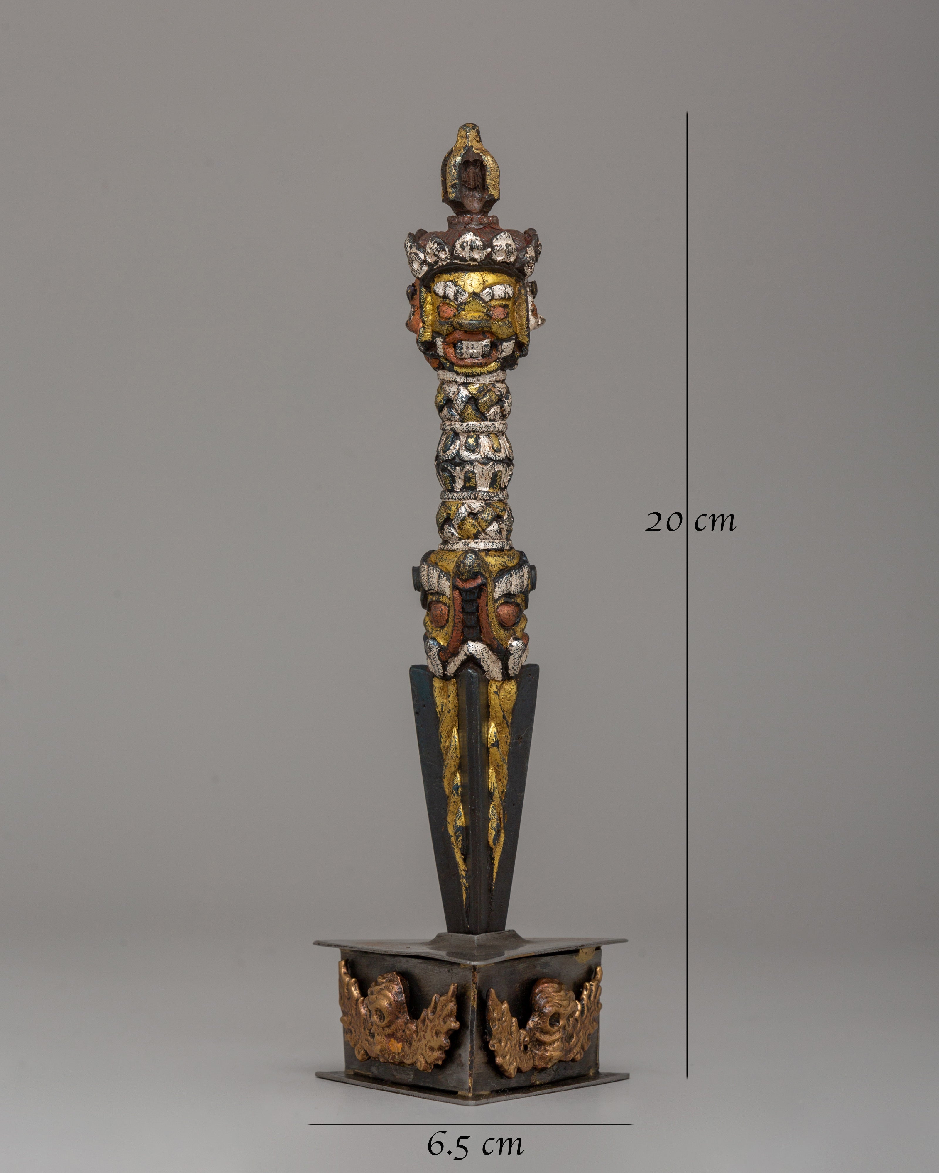 Ritual Dagger Phurba Tibetan Artwork | Energy Cleansing Craftsmanship