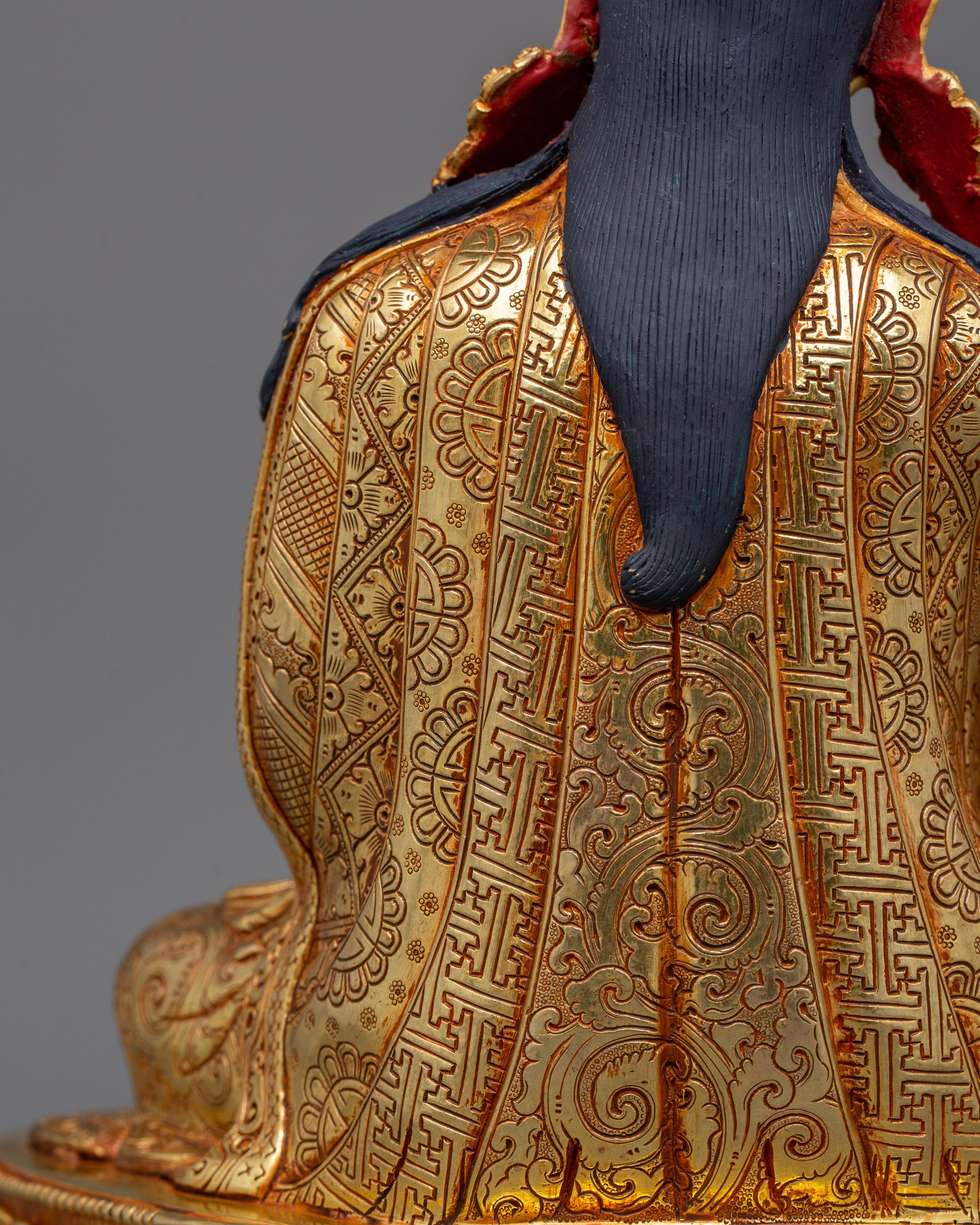 Guru Rinpoche Master of Vajrayana Buddhism Figurine | Artisan Himalayan Craft