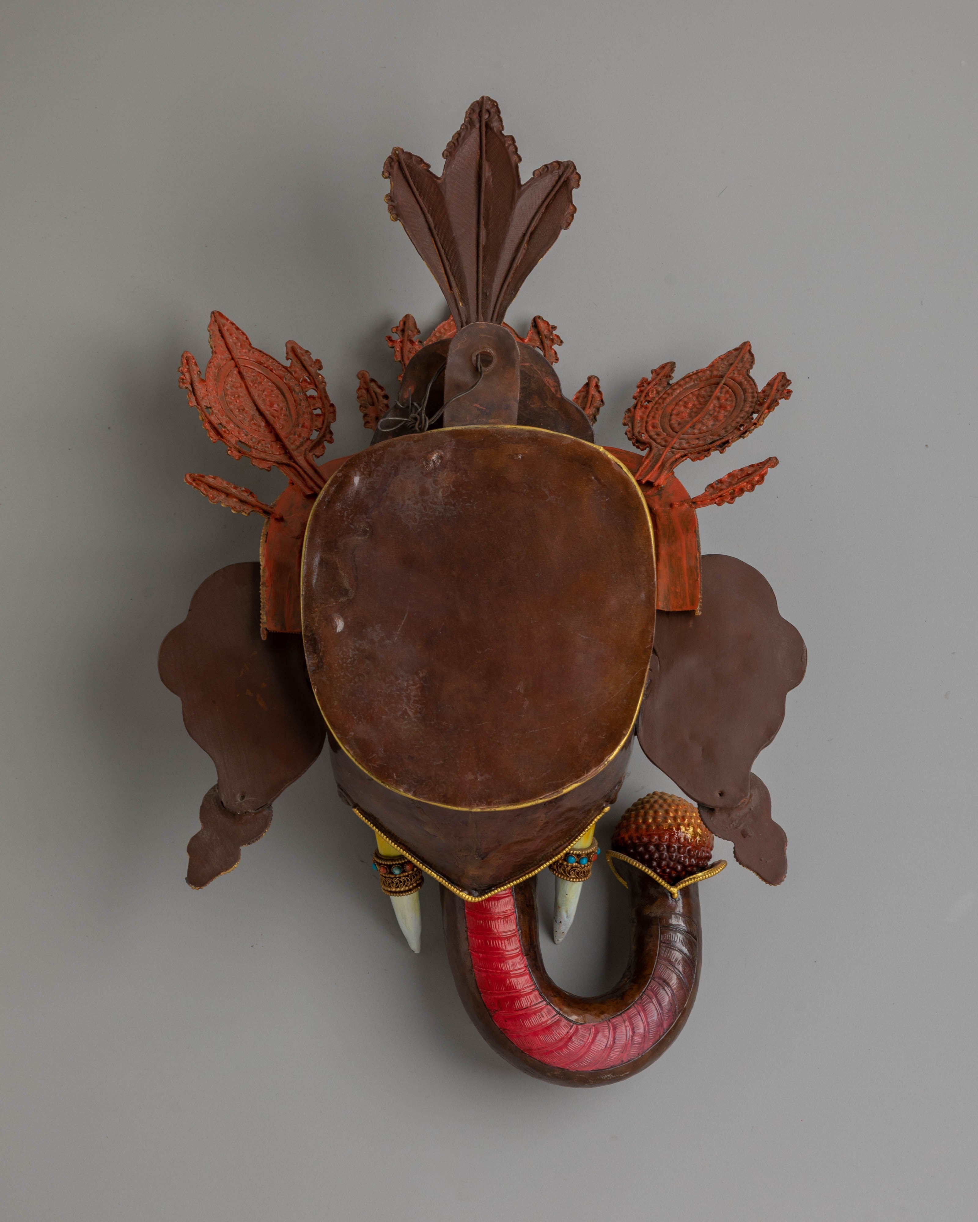 Ganesha Spiritual Wall Hanging | Oxidized Copper Body with Electro Gold Plating