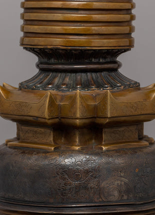 Copper Body Kadampa Chaitya | Sacred Tibetan Buddhist Stupa