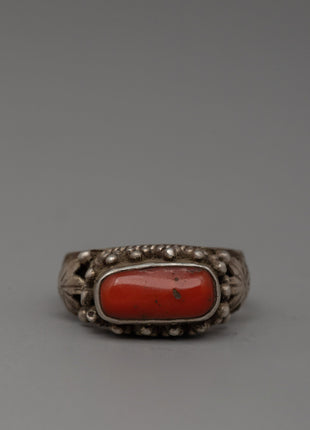 Handcrafted Silver Coral Ring