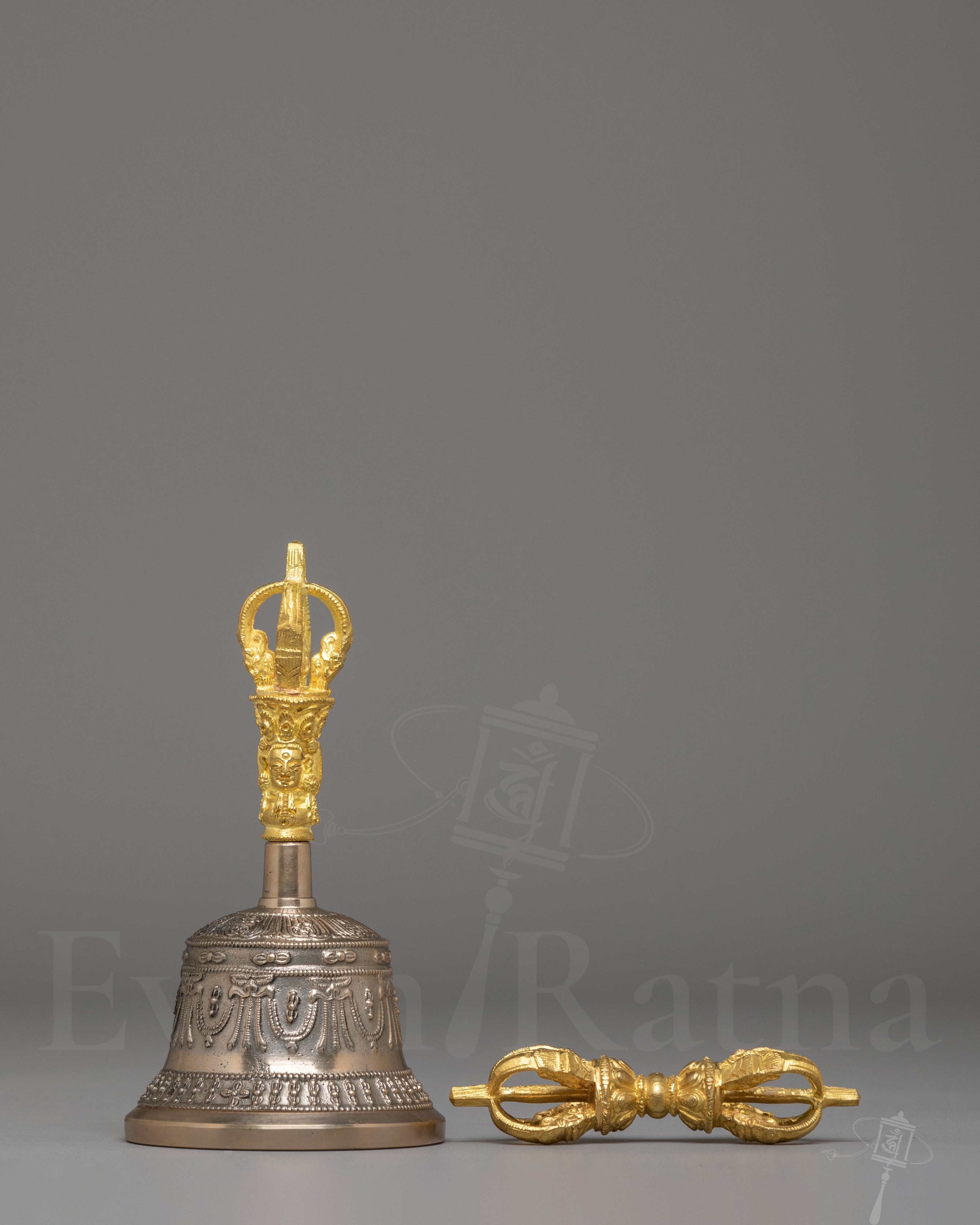 Traditional Buddhist Bell and Vajra Ritual Set
