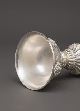 Pure Silver Tibetan Butter Lamp Set | Tibetan Offering Lamps