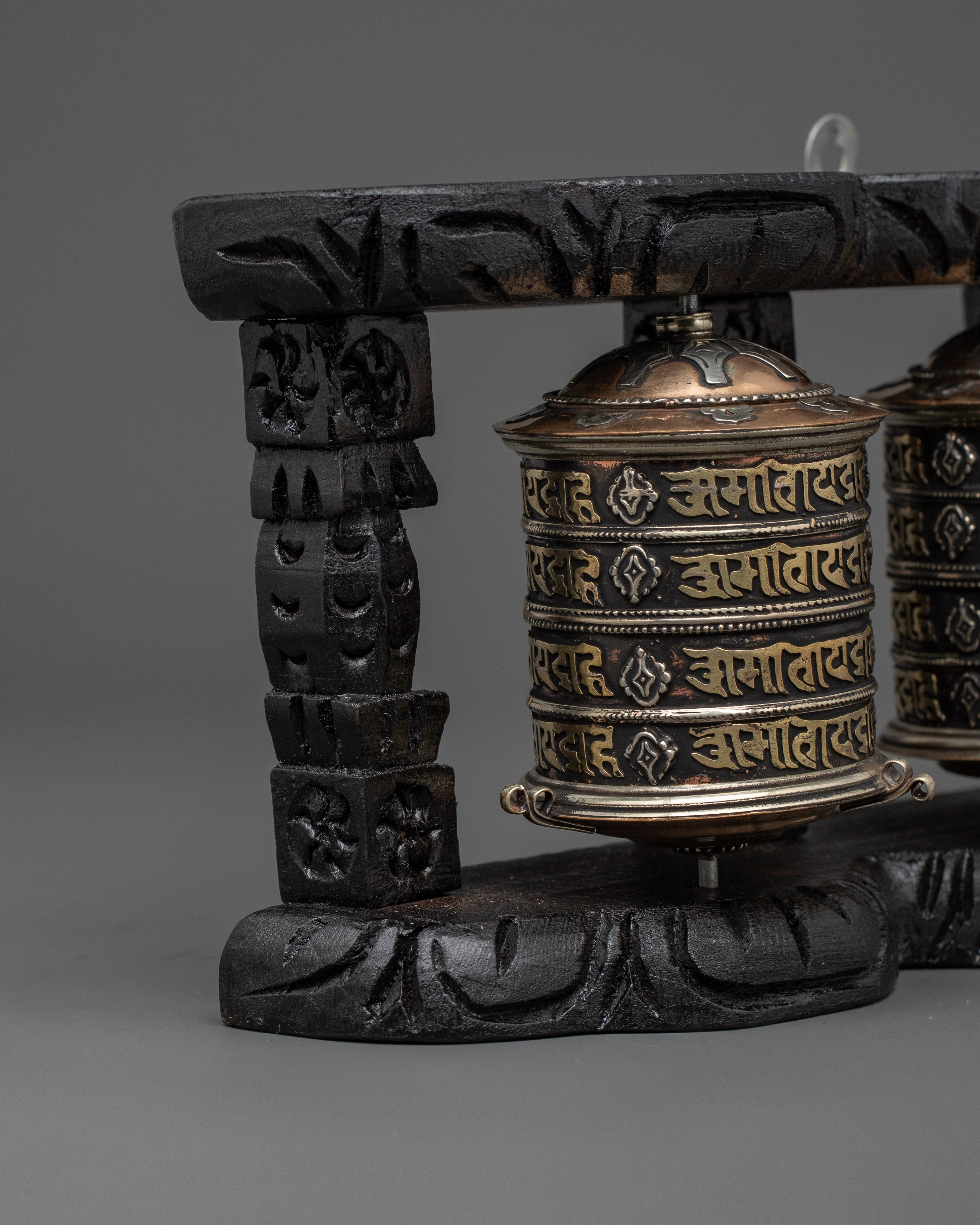 Sacred Mantra Prayer Wheel Wall Decor | Meditation & Blessings