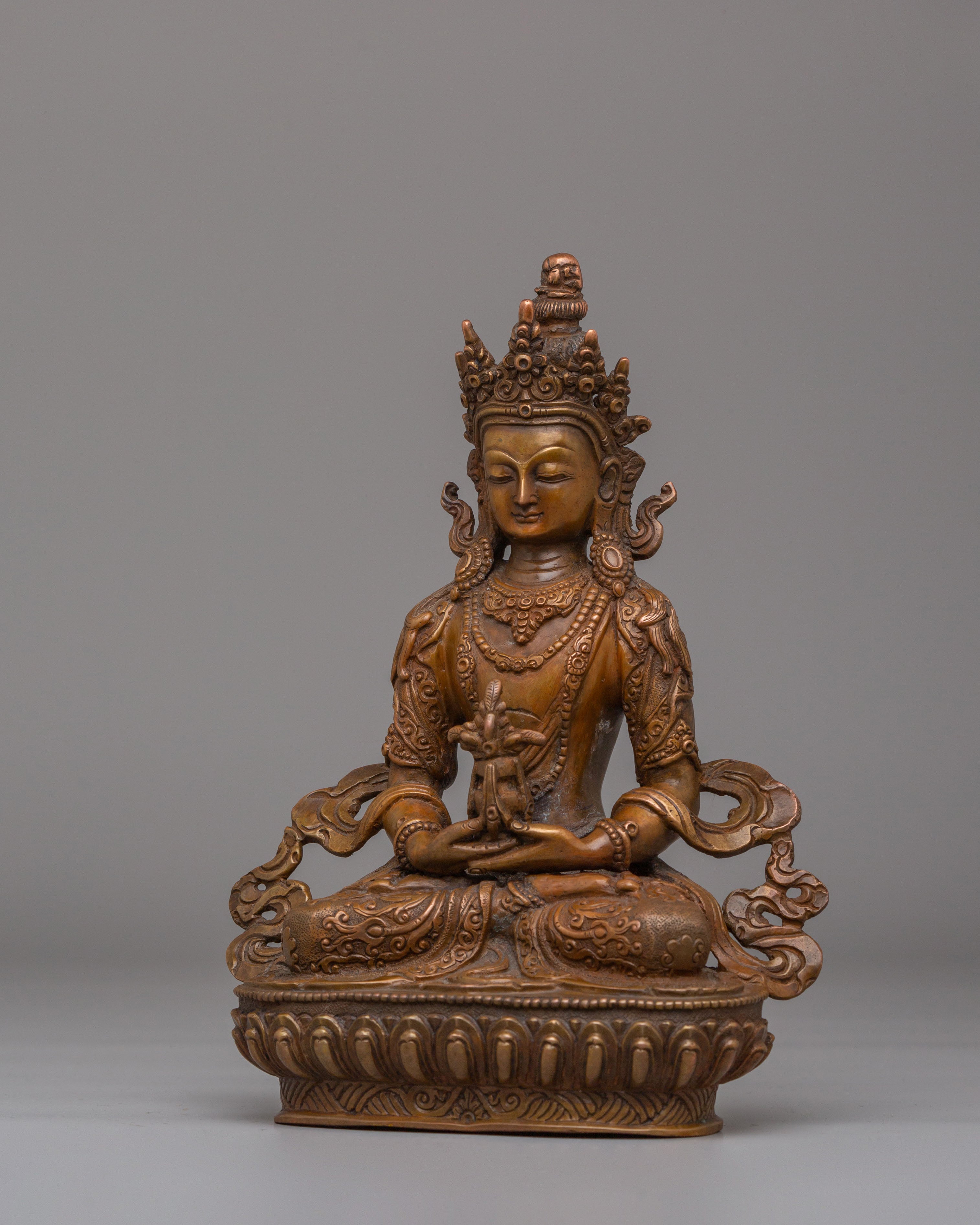 Handcrafted Tibetan Amitayus Statue | Symbol of Longevity