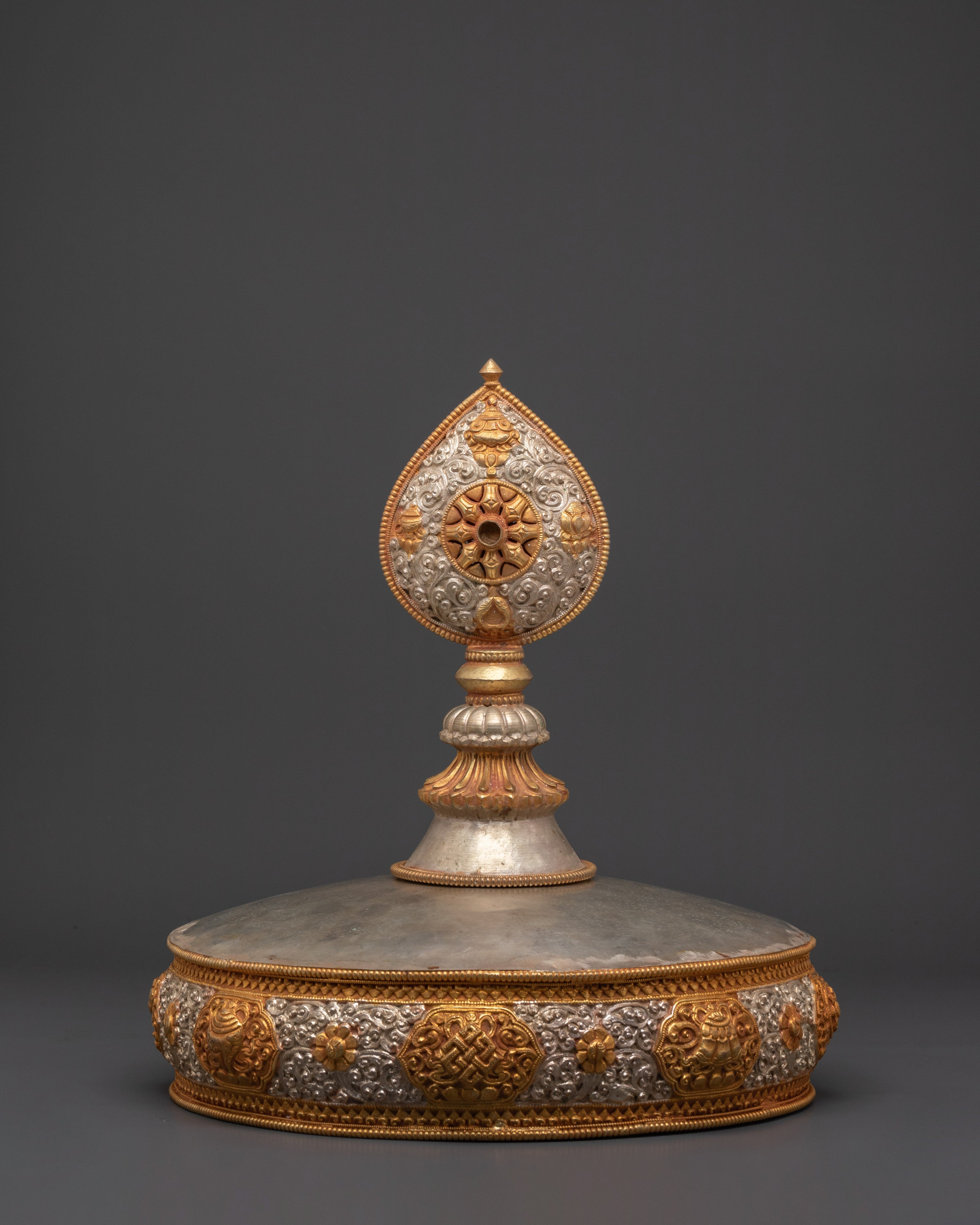 Elegant Himalayan Mandala Set | Crafted with Copper, Gold and Silver Plated