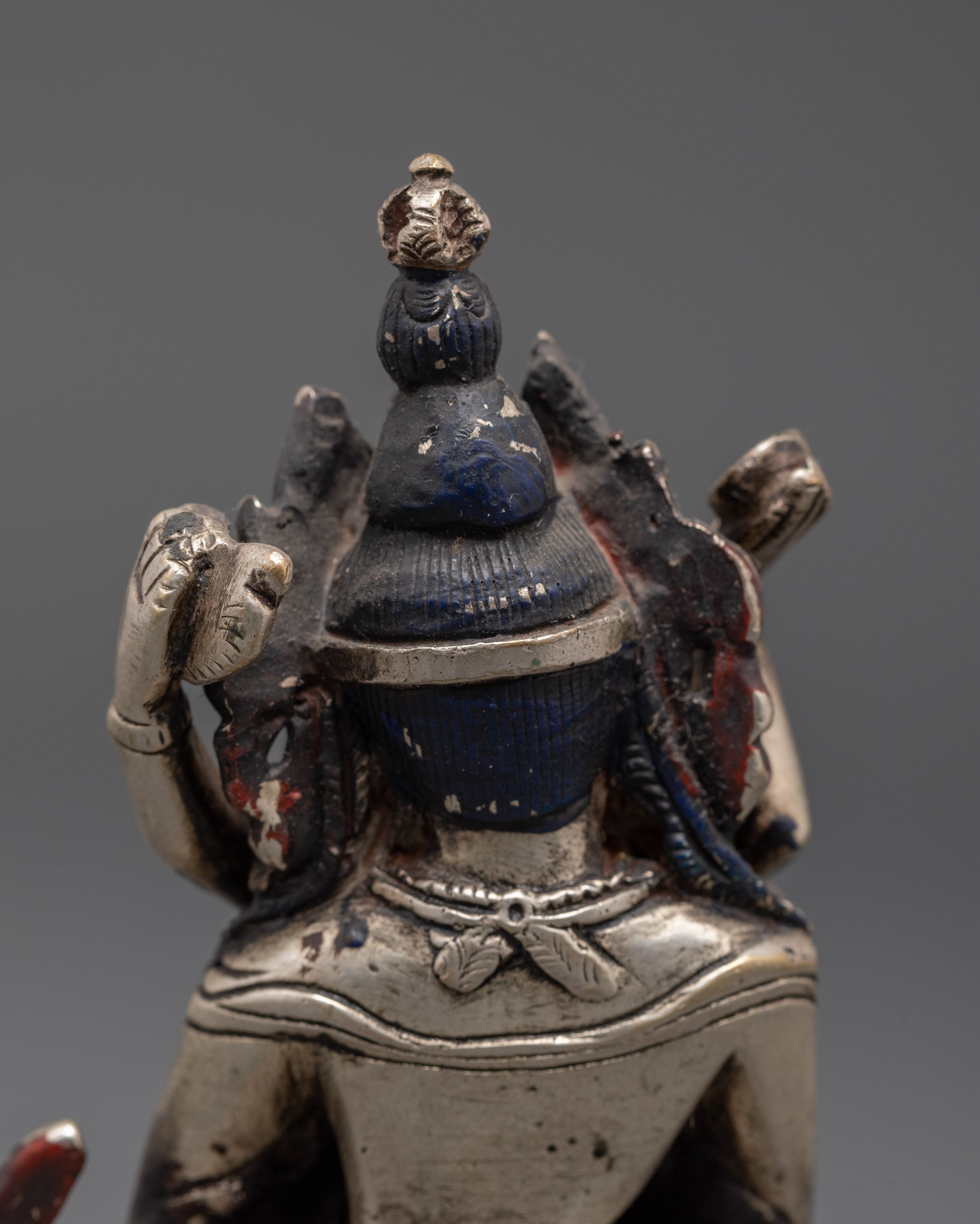 Silver Plated Vajradhara with Consort Statue | The Embodiment of Ultimate Union