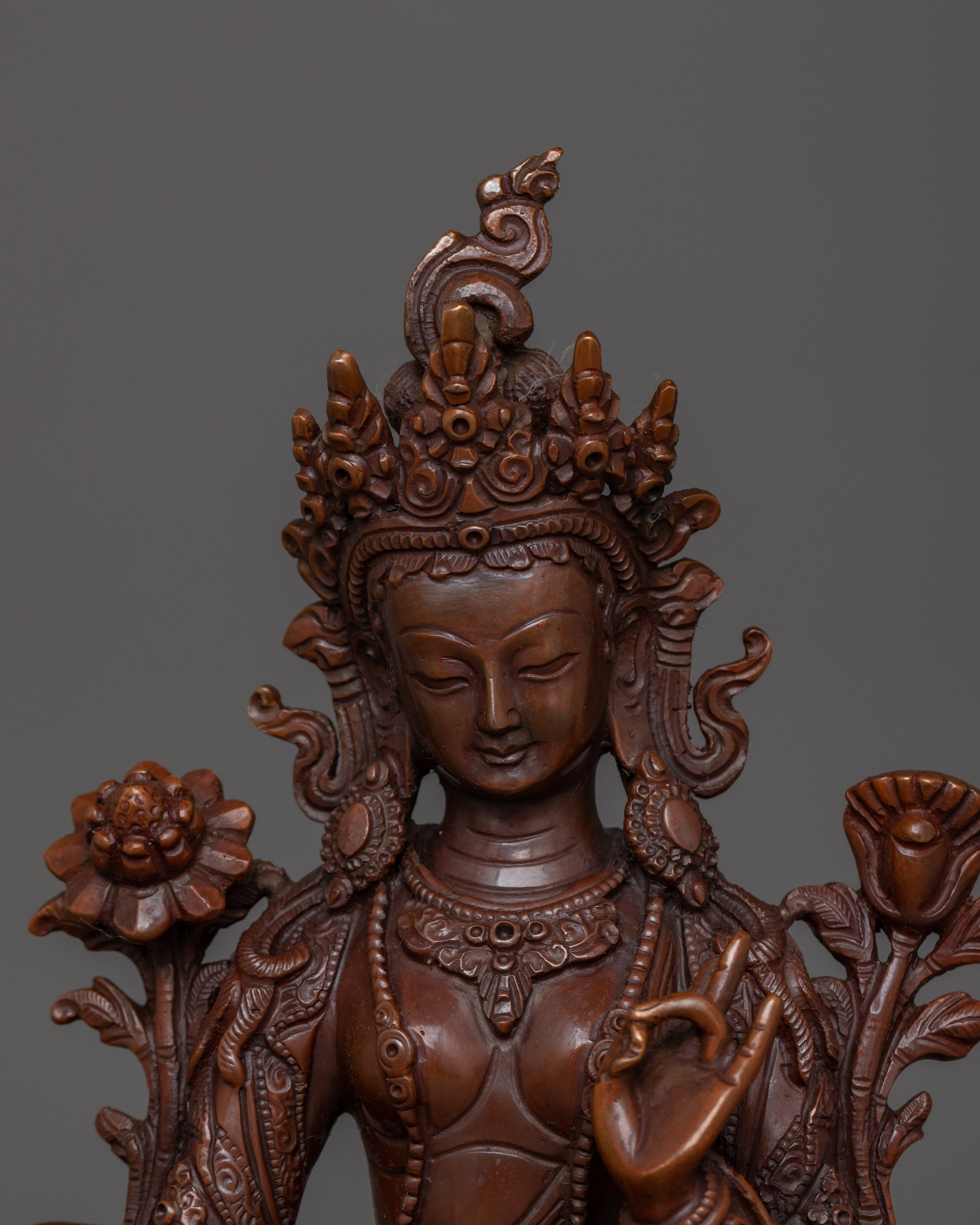Traditional Figurine of Green Tara | Mother of Liberation