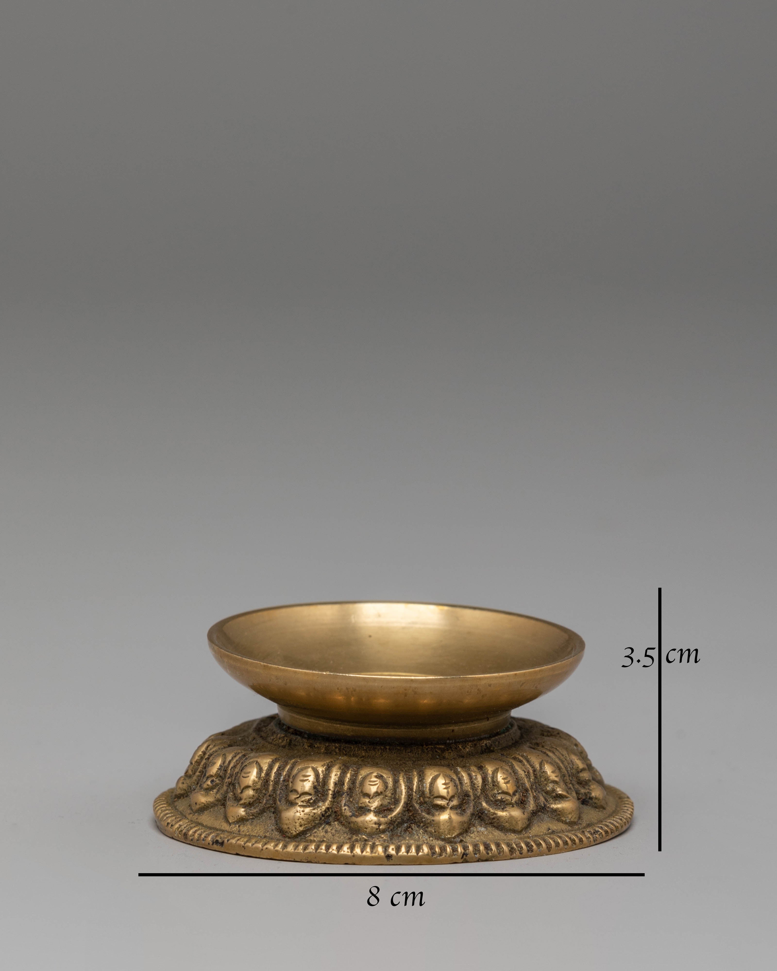 Handcrafted Oil Lamp for Offering | Brass Ritual Lamp for Altar Decor