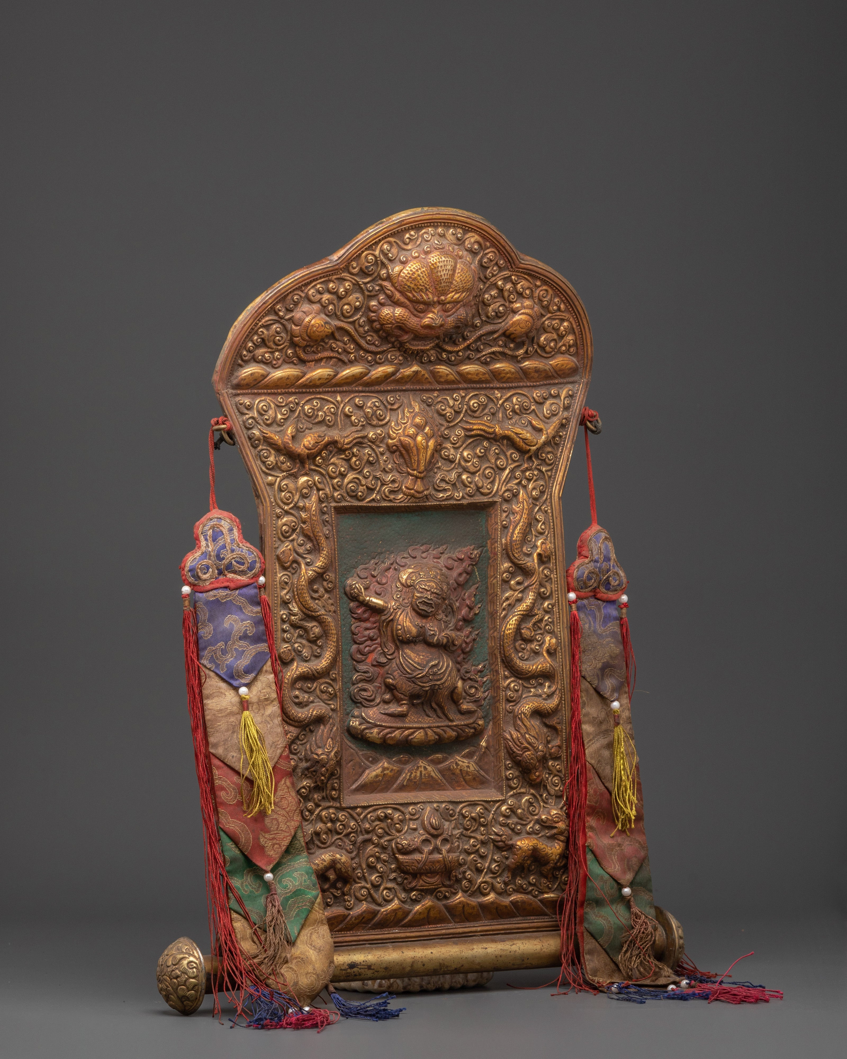 Vajrapani Brass Wall Hanging | Tibetan Spiritual Protector Deity