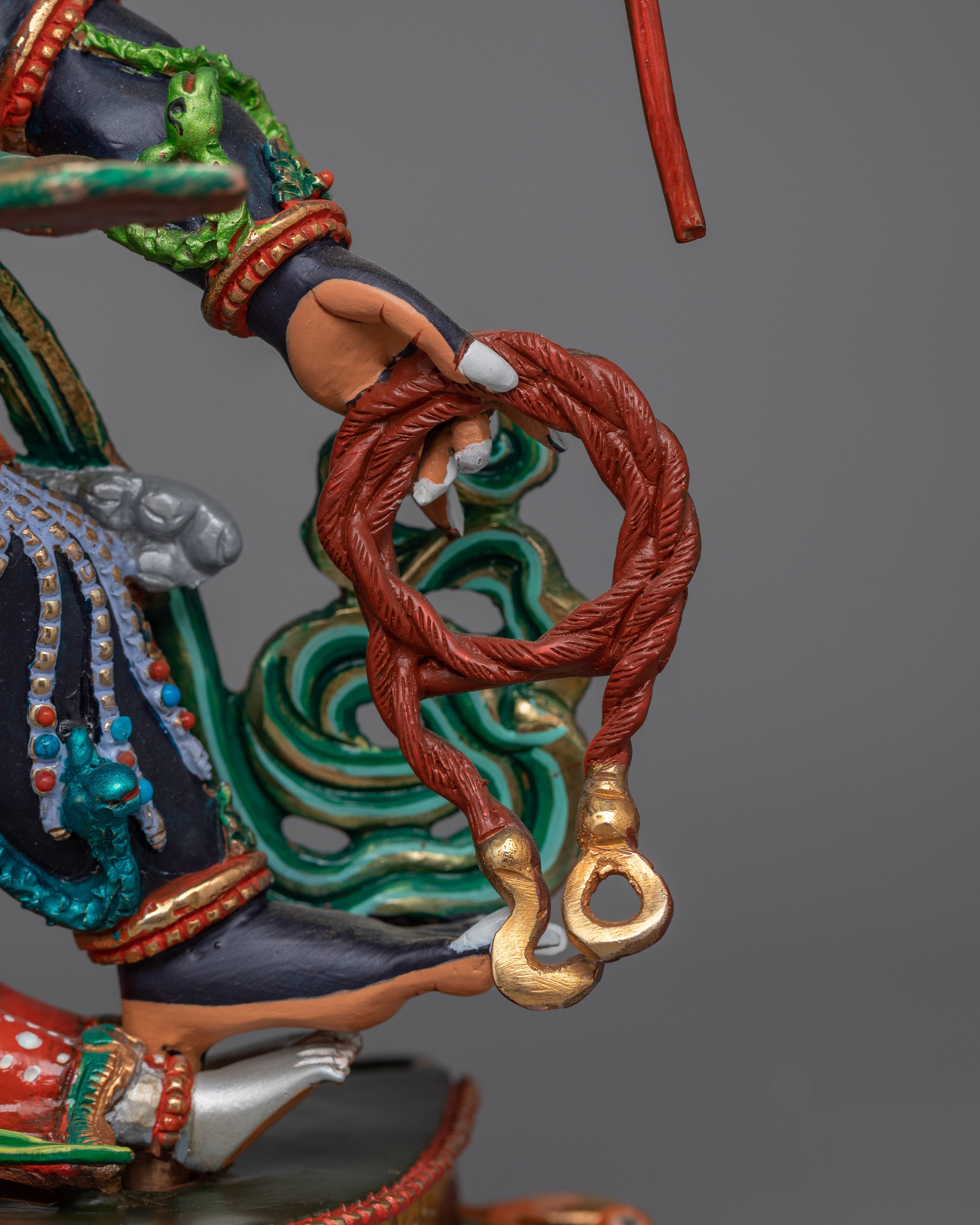 Fierce Deity Six Armed Mahakala Statue | Wrathful Protector Deity