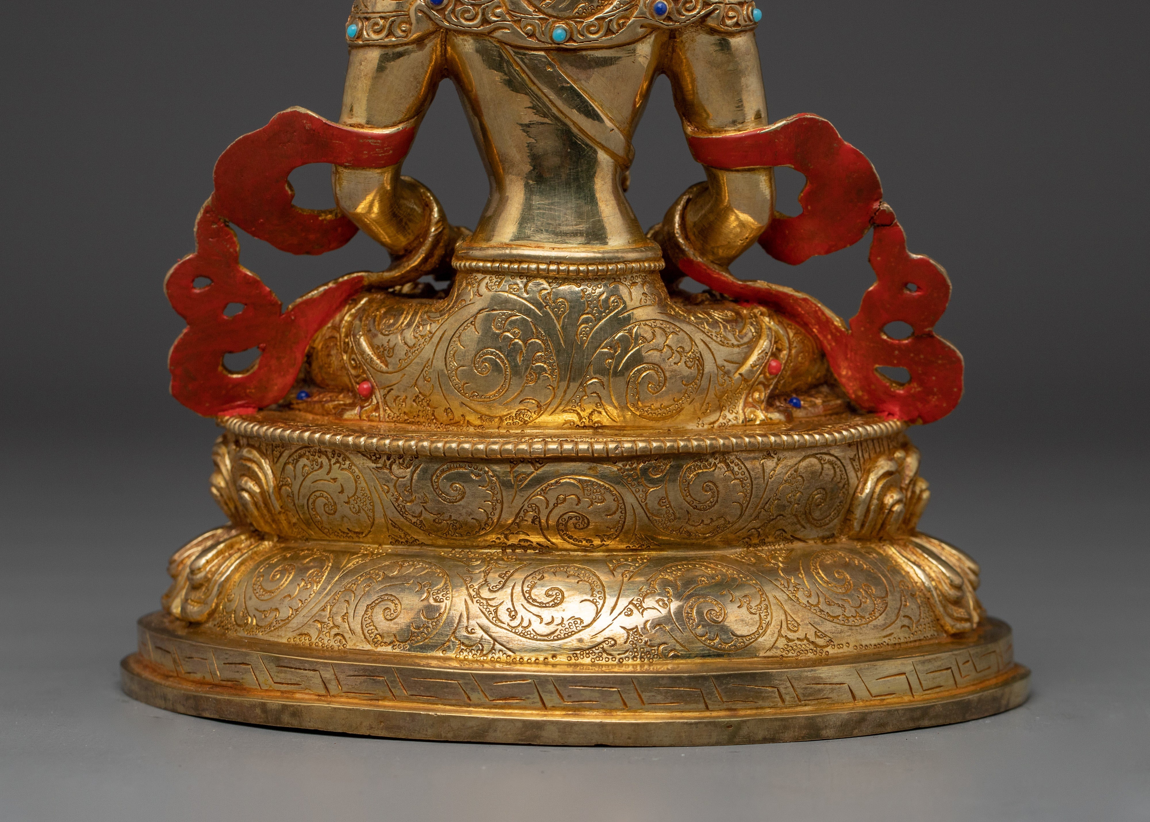 Traditional Buddhist Amitayus deity figurine | Symbol of Health and Long Life