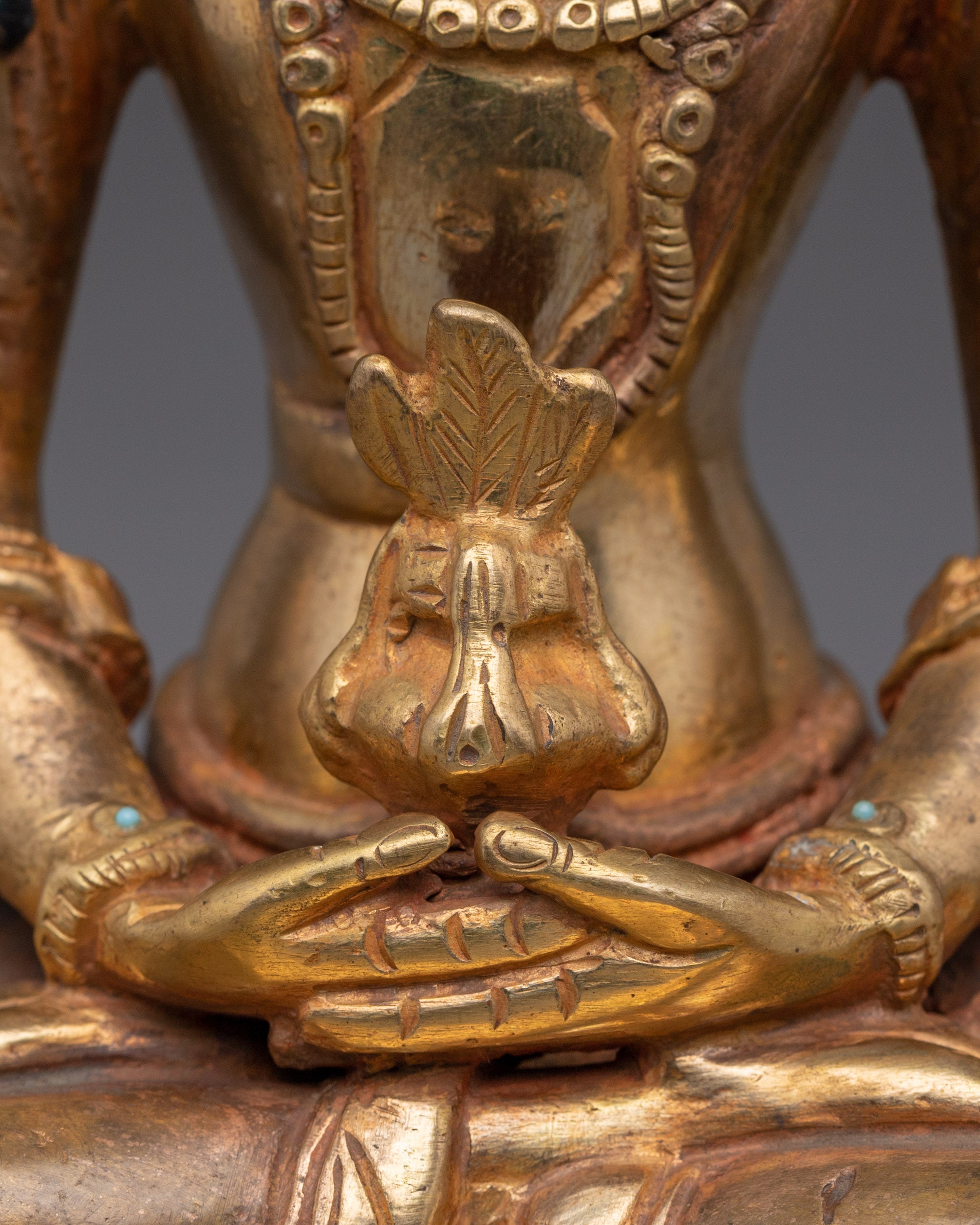 Amitayus Handcrafted Oxidized Copper Statue | Sacred Buddhist Art