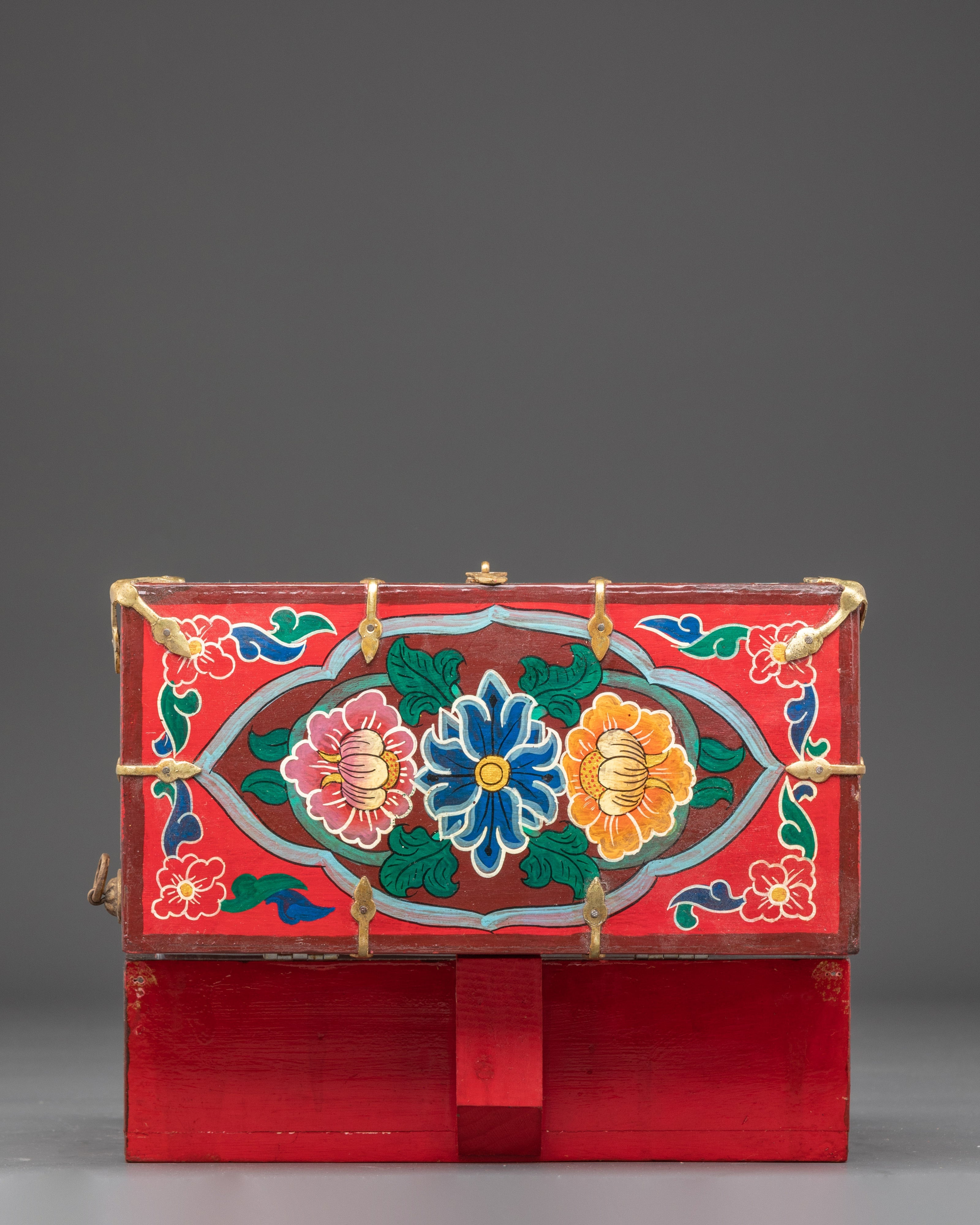 Handmade Traditional Himalayan Altar Box | Tibetan Ritual Shrine