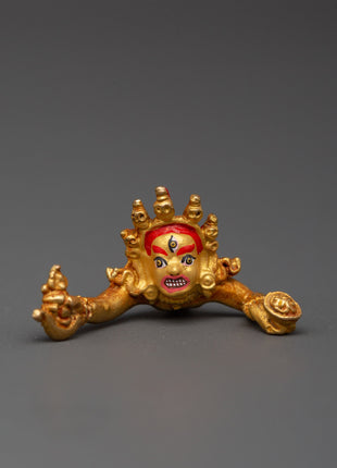 Chakrasambhara Statue in Gold-Plated Copper | Tantric Deity Sculpture for Zen Artwork