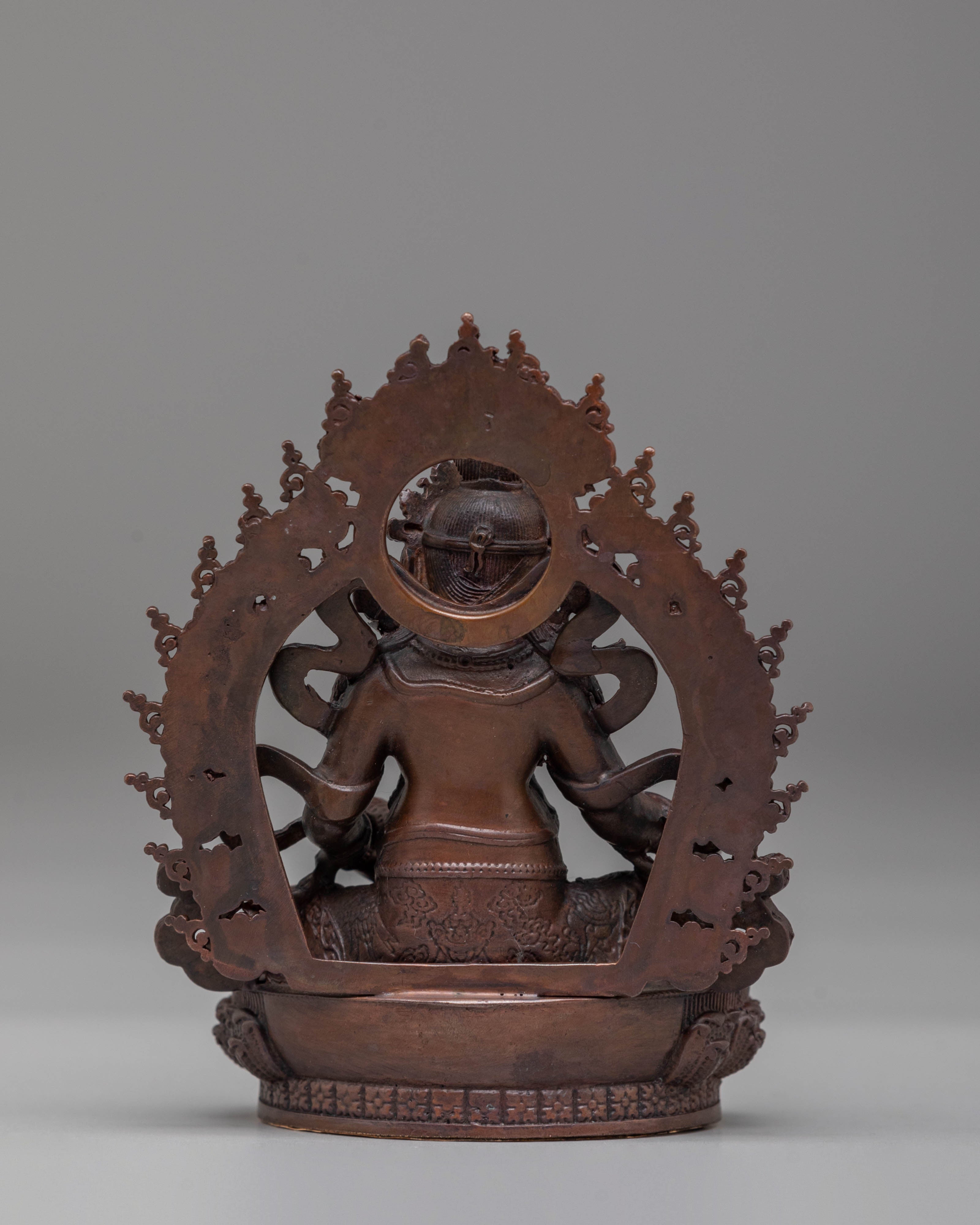 Handmade Dzambhala Statue | Tibetan Wealth Deity for Buddhist Practice
