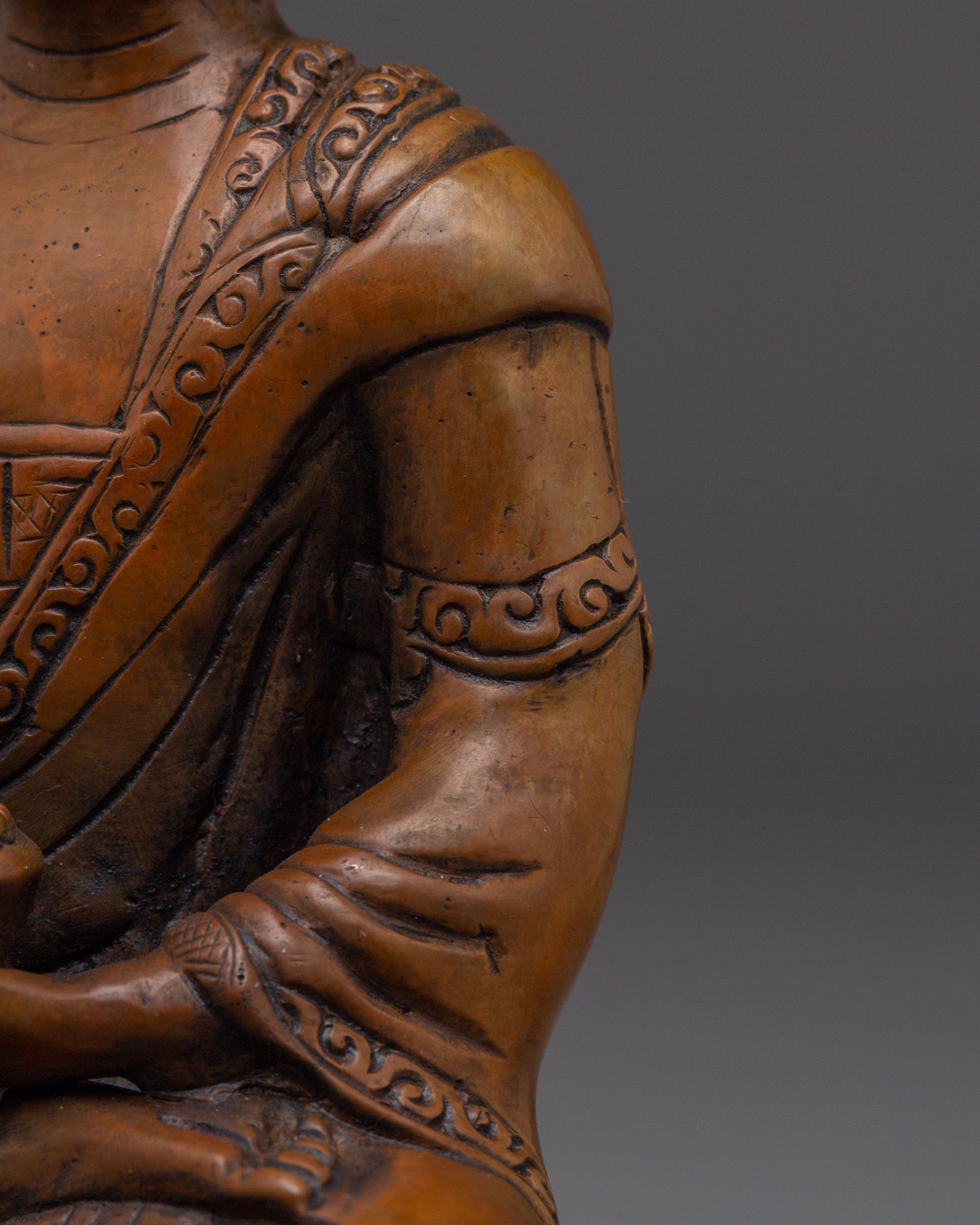 Handcrafted Meditation Shakyamuni Buddha Copper Statue | Buddhist Sculpture for Altar