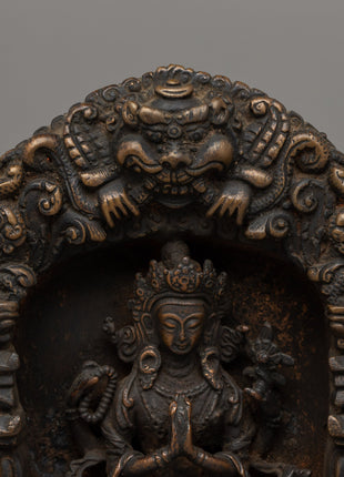 Chenrezig in Throne Statue | Tibetan Bodhisattva Sculpture