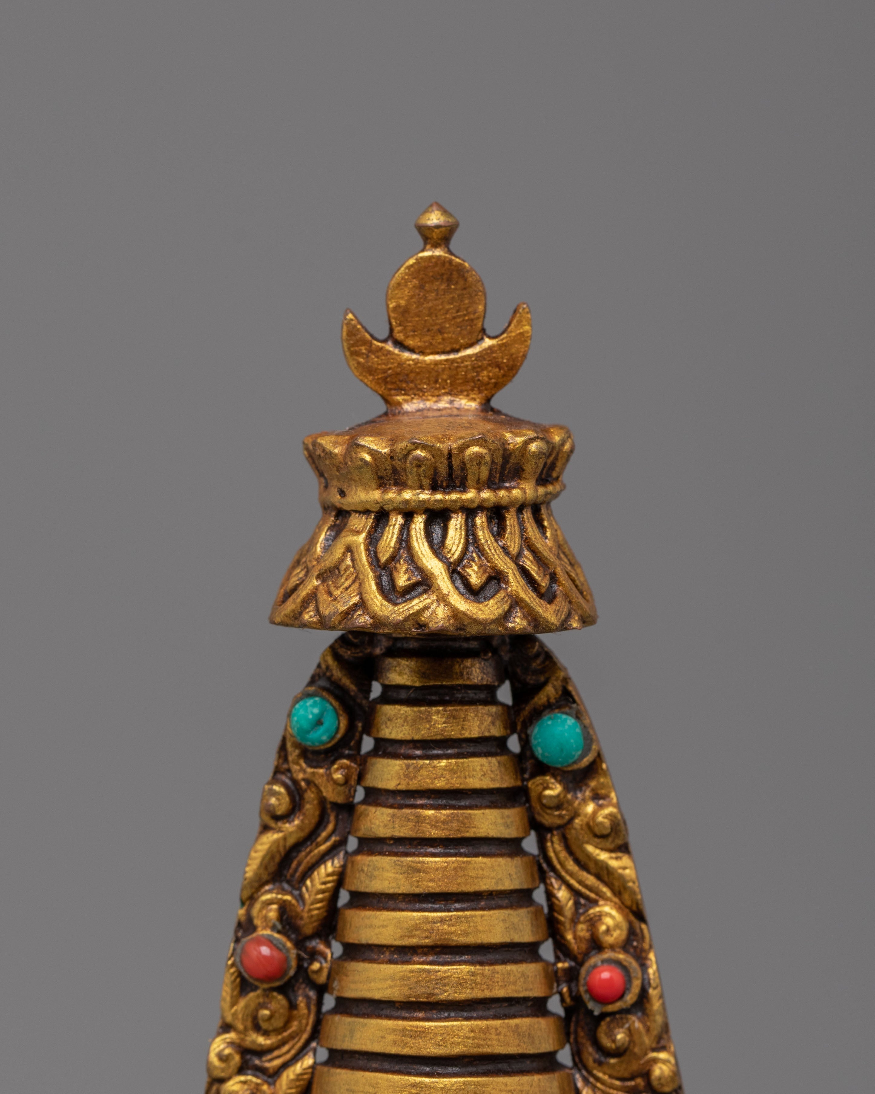 Traditional Himalayan Enlightenment Chorten | Buddhist Stupa Sculpture