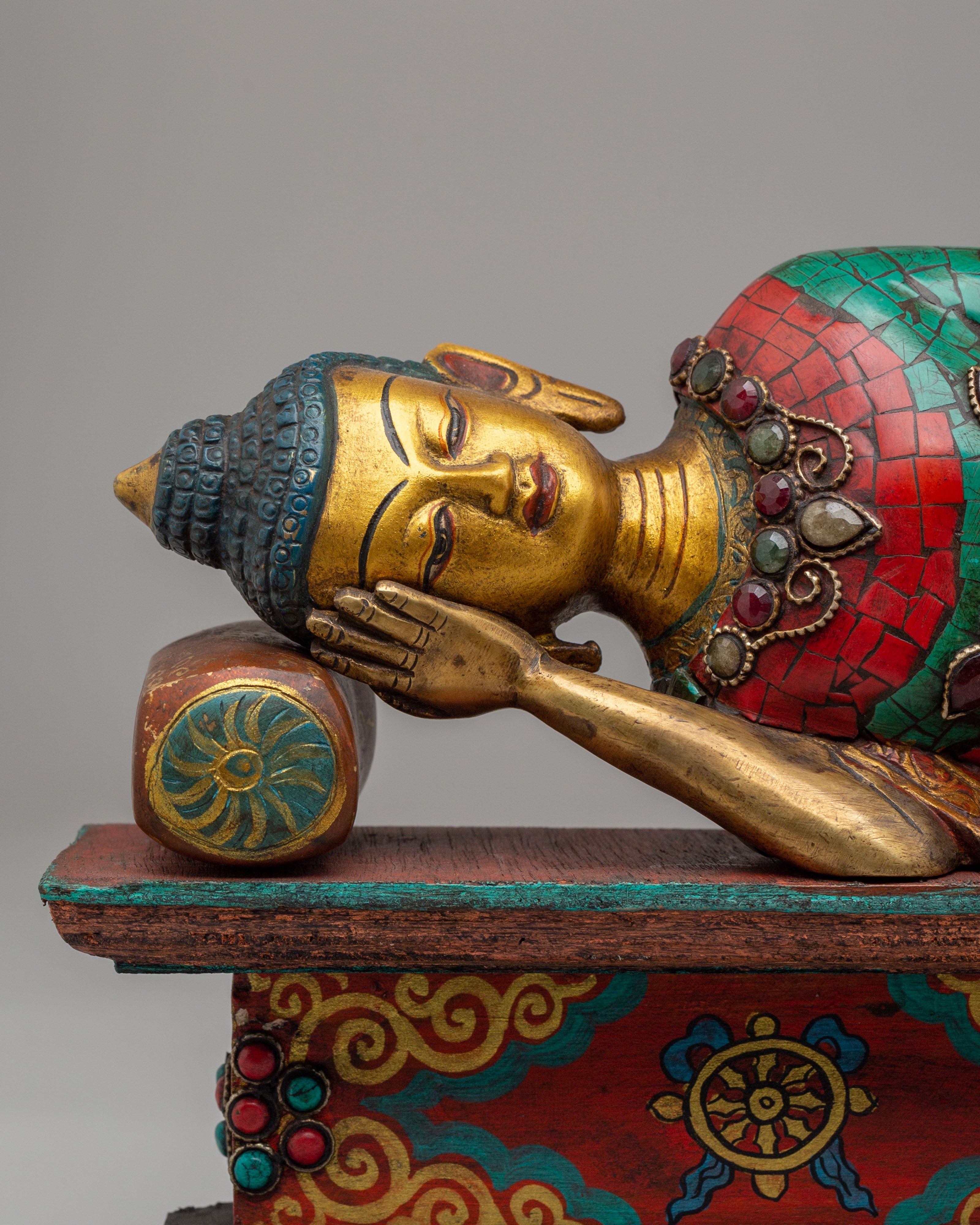 Handmade Reclining Buddha Statue | Bronze Buddhist Sculpture