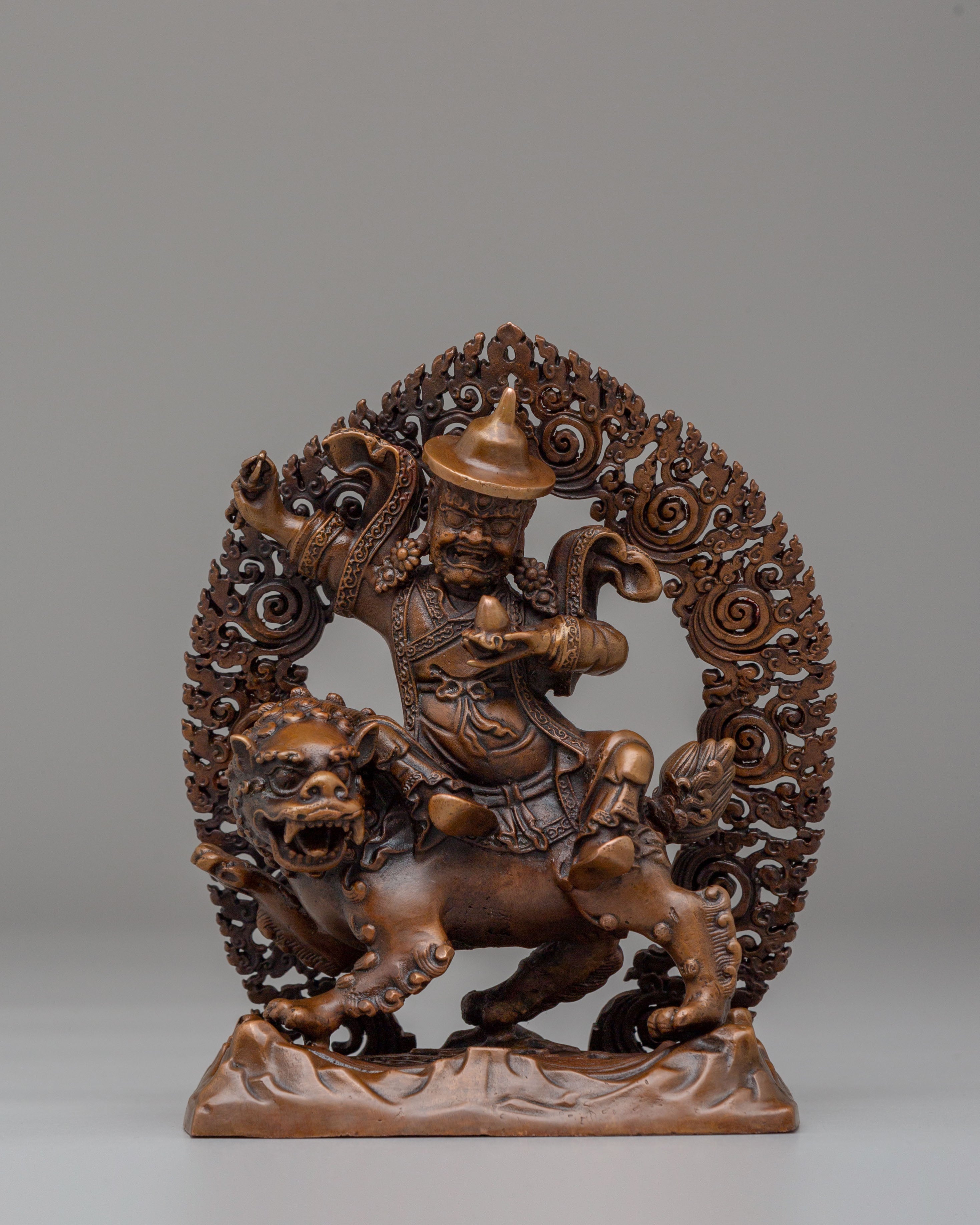 Handmade Three Nyingma Protectors | Rahula Dorje Legpa Ekajati Statue