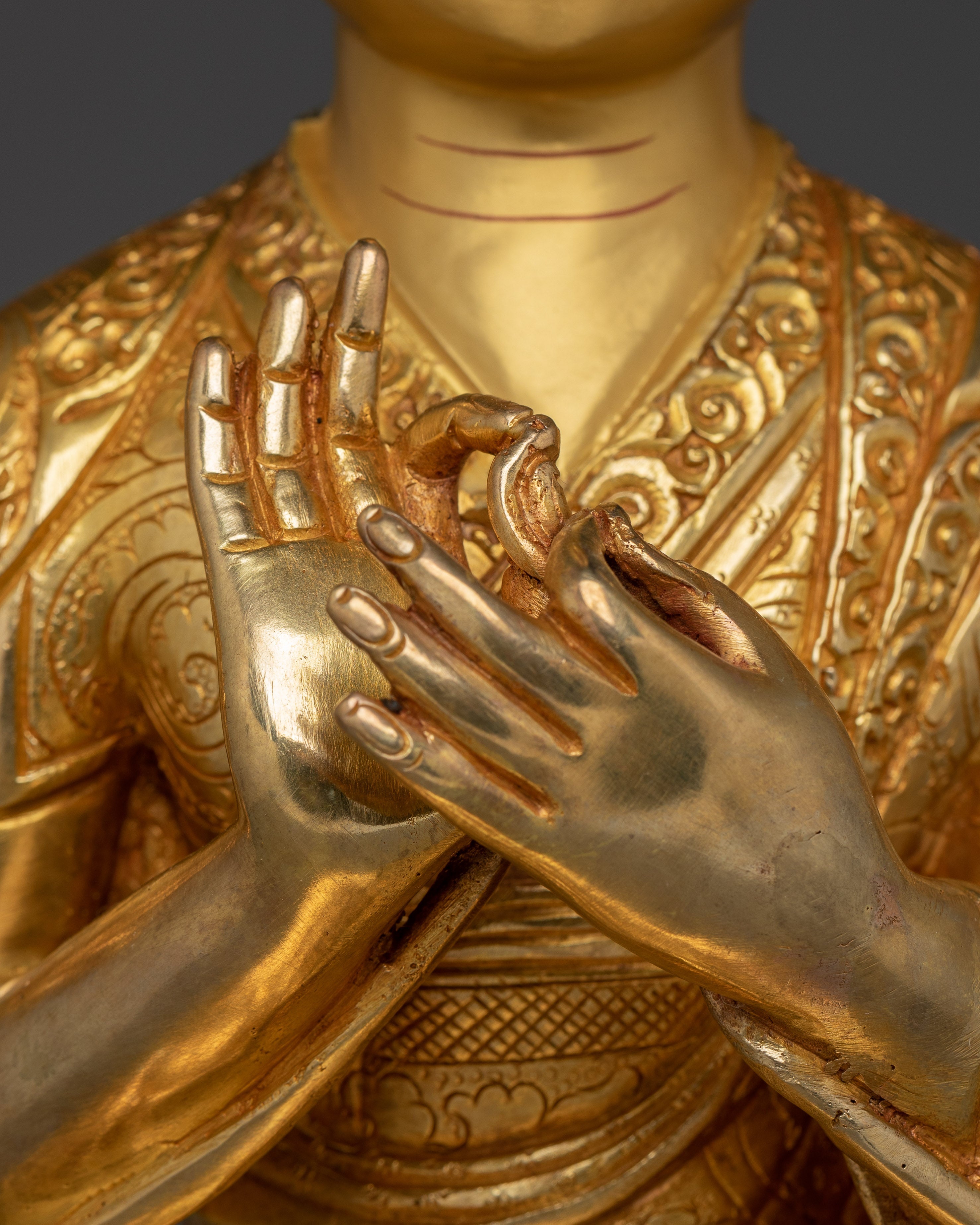 Tshongkhapa Statue Set | Tibetan Religious Philosopher and Disciples