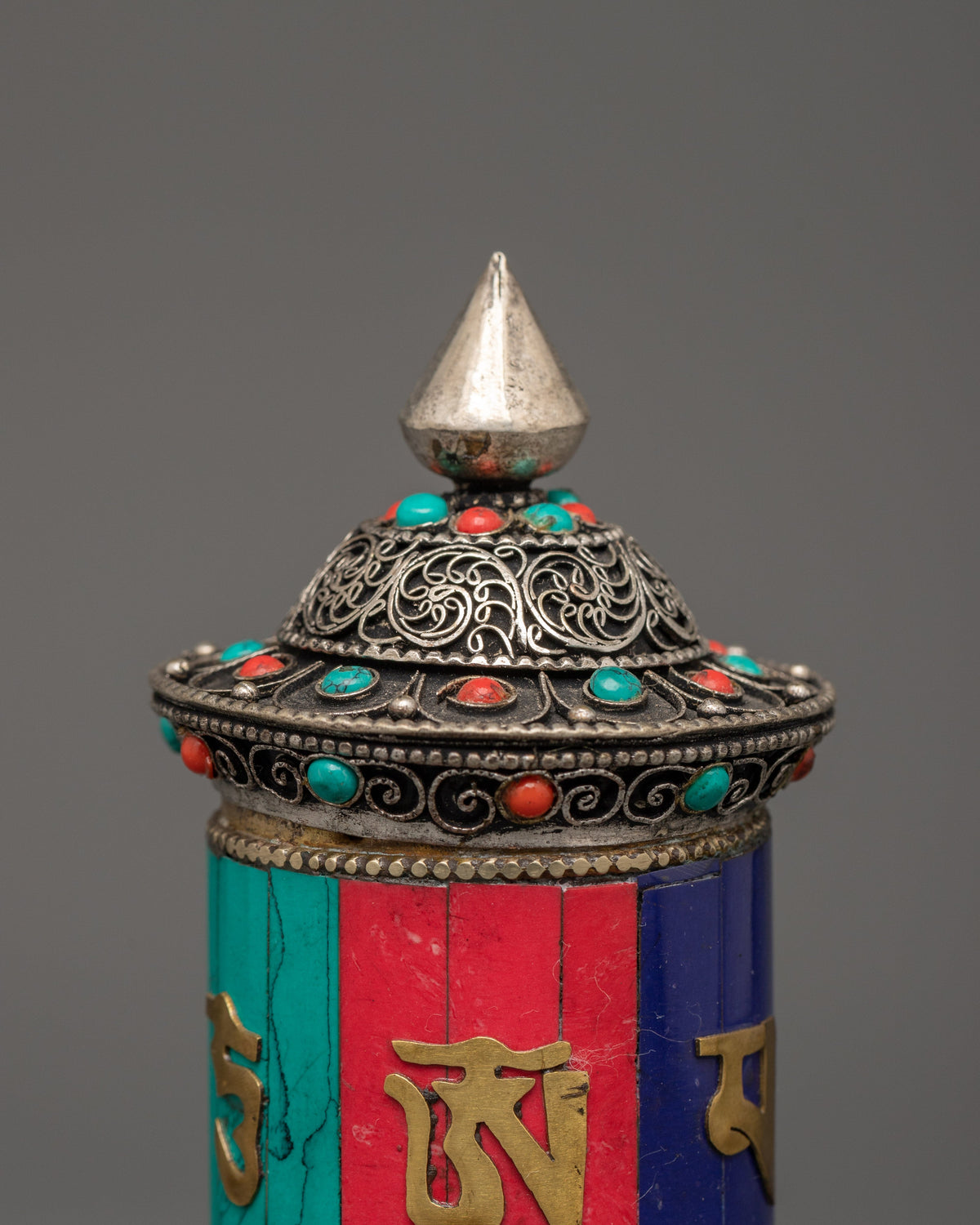 Handmade Buddhist Spiritual Prayer Wheel | Tibetan Ritual Art