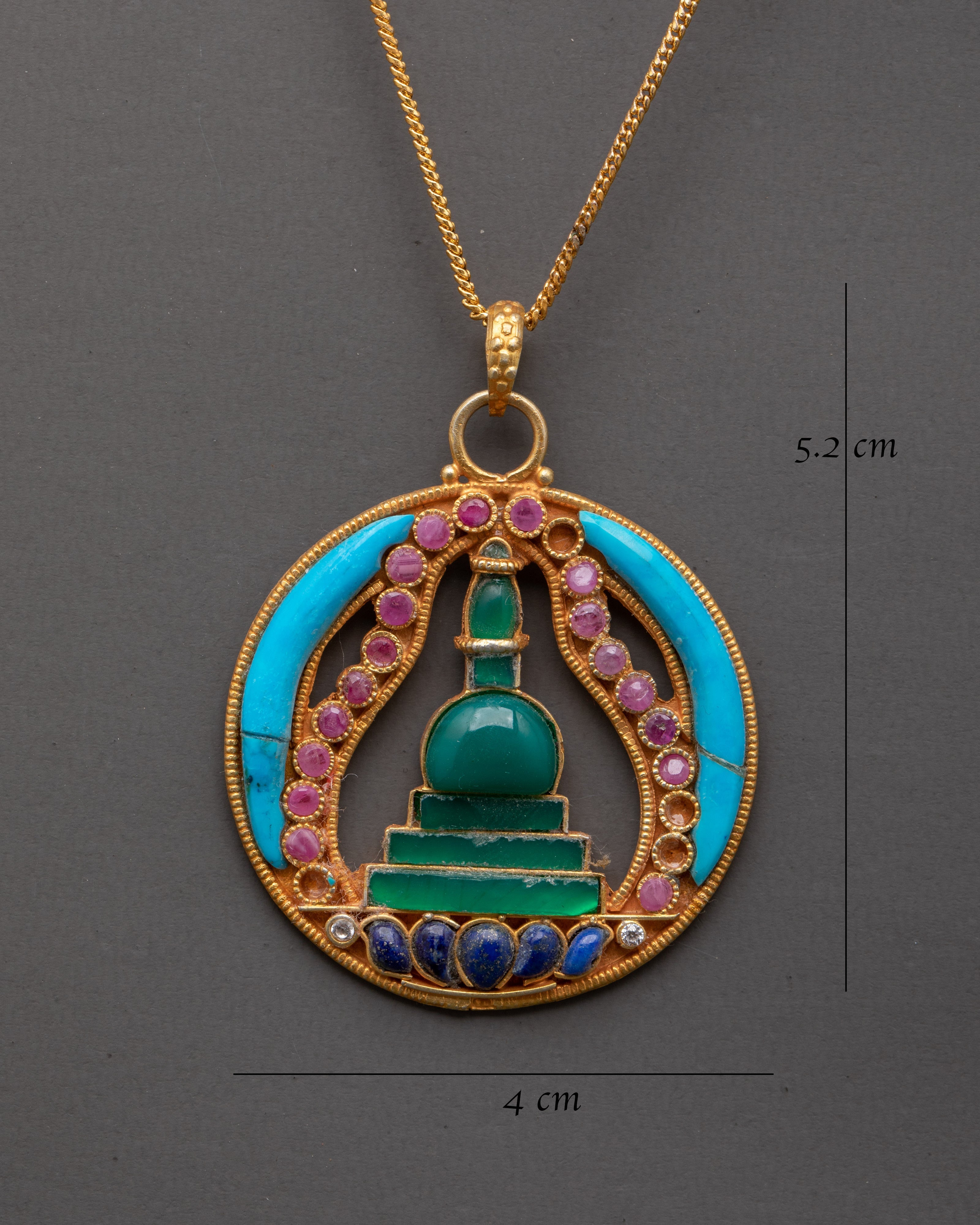 Handcrafted Silver Stupa Pendant | Lightweight, stylish Jewelry