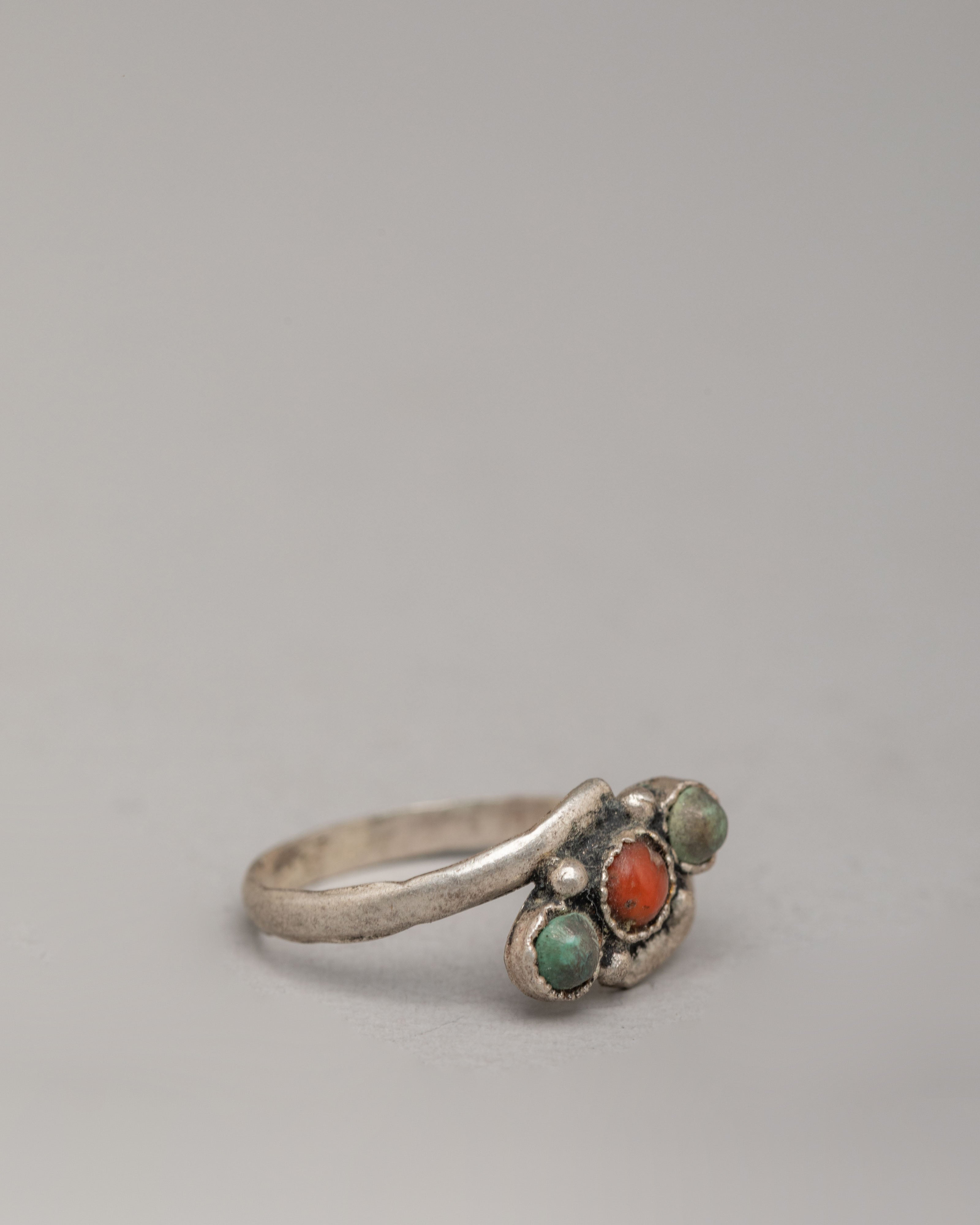 Handmade Ring | Silver Ring with Small Zircon Stones