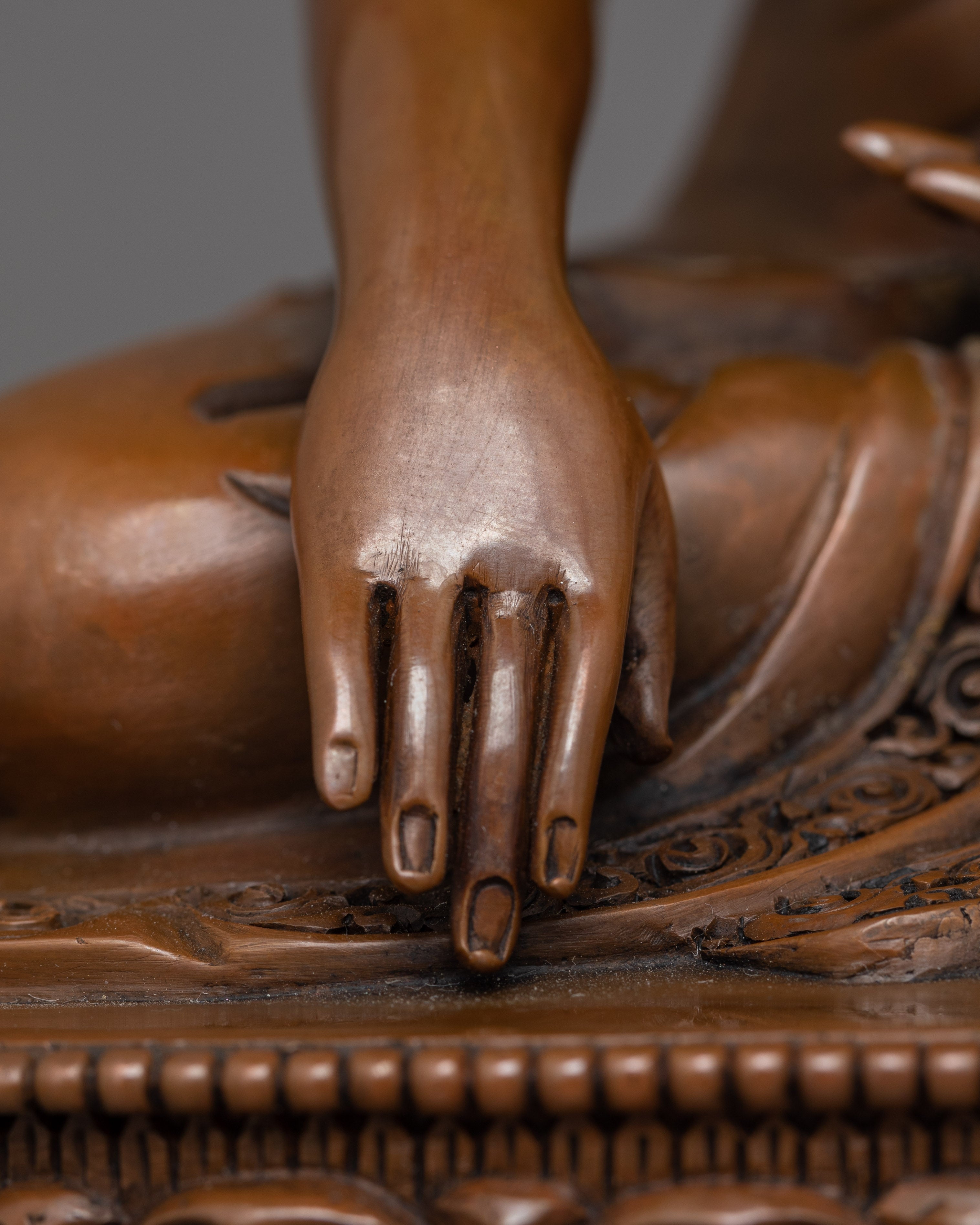 Shakyamuni Buddha with Oxidized Body | Historical First Buddha Sculpture