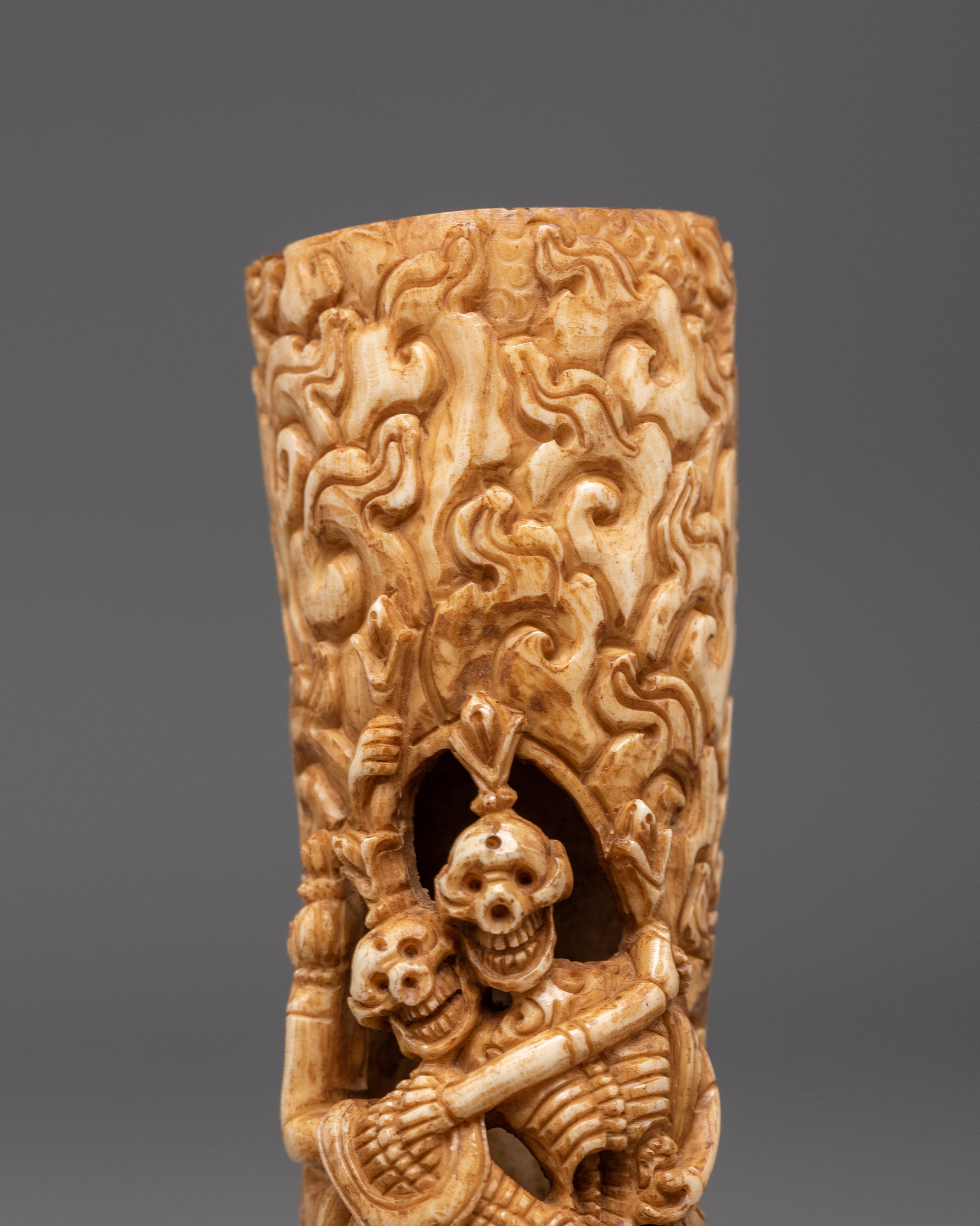 Tibetan Chitipati Decor | Skull Home Altar Art