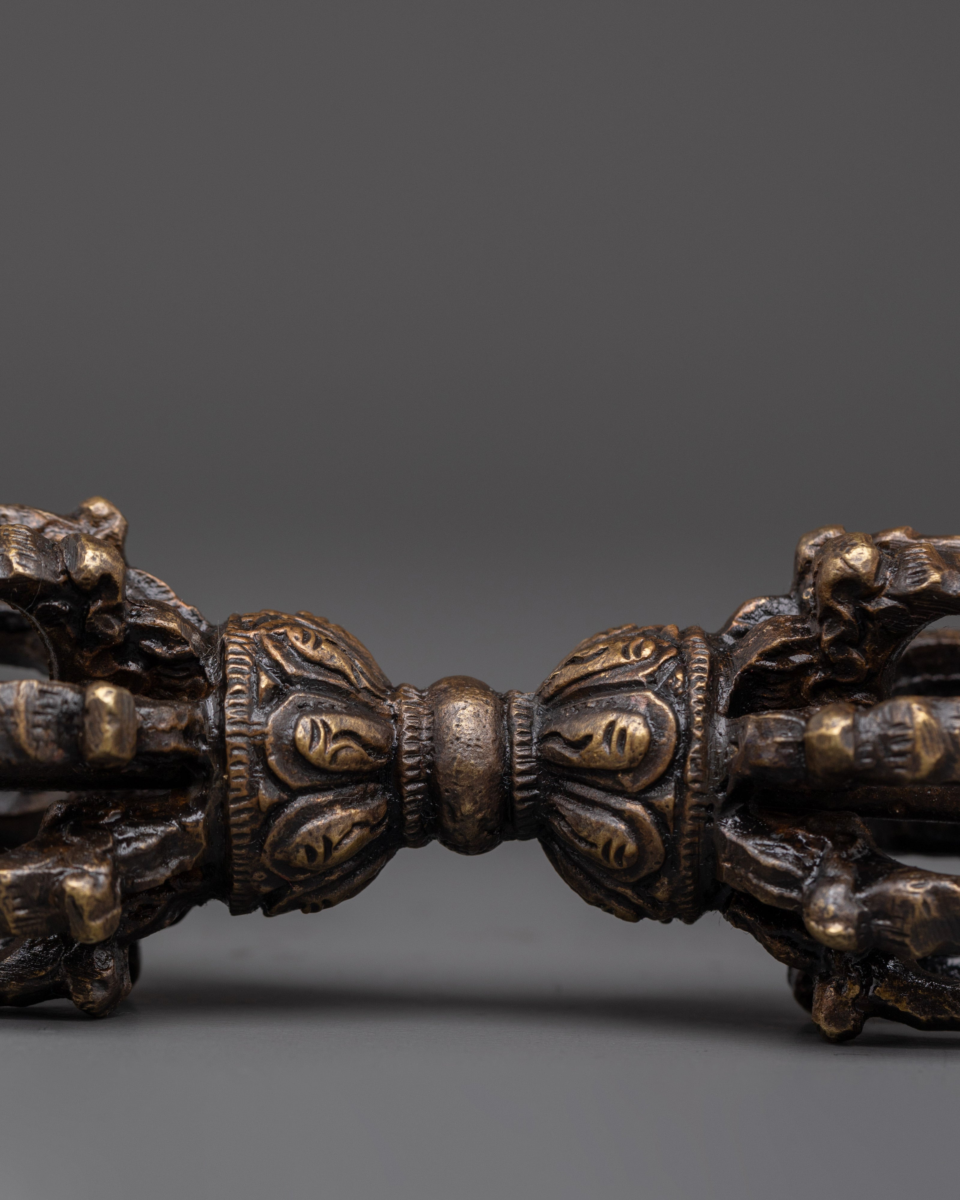 Brass Vajra And Bell With Cover | Buddhist Ritual Instruments