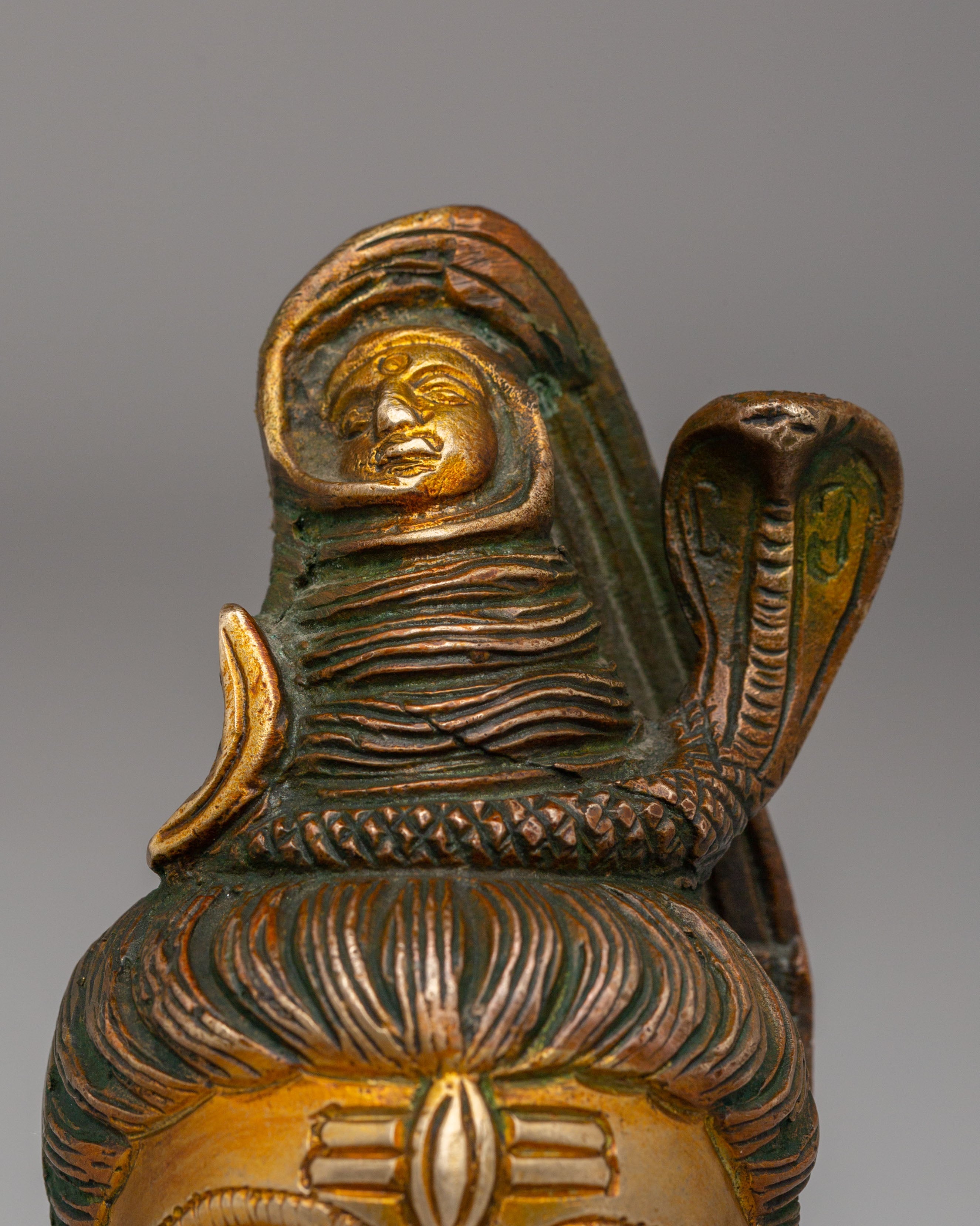 Handmade Shiva Head | Lord Shiva Brass Sculpture