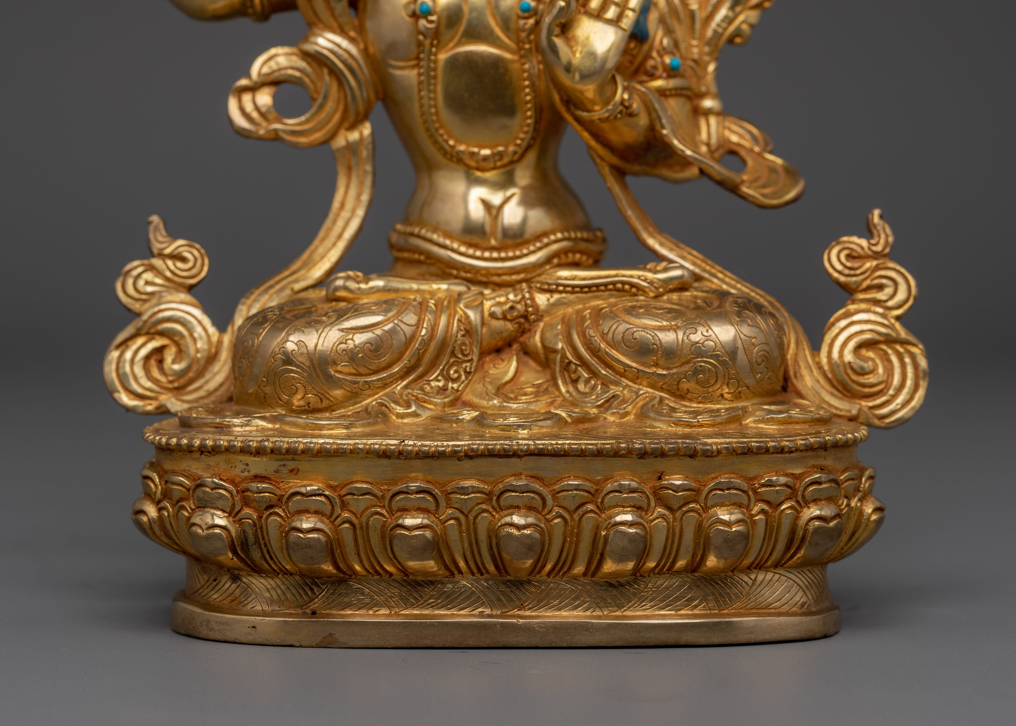 Wisdom Bodhisattva Manjushri with flaming Sword Statue for Decor