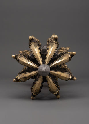 Handcrafted Brass Body Vajra with Iron Core | Tibetan Dorje Ritual Tool