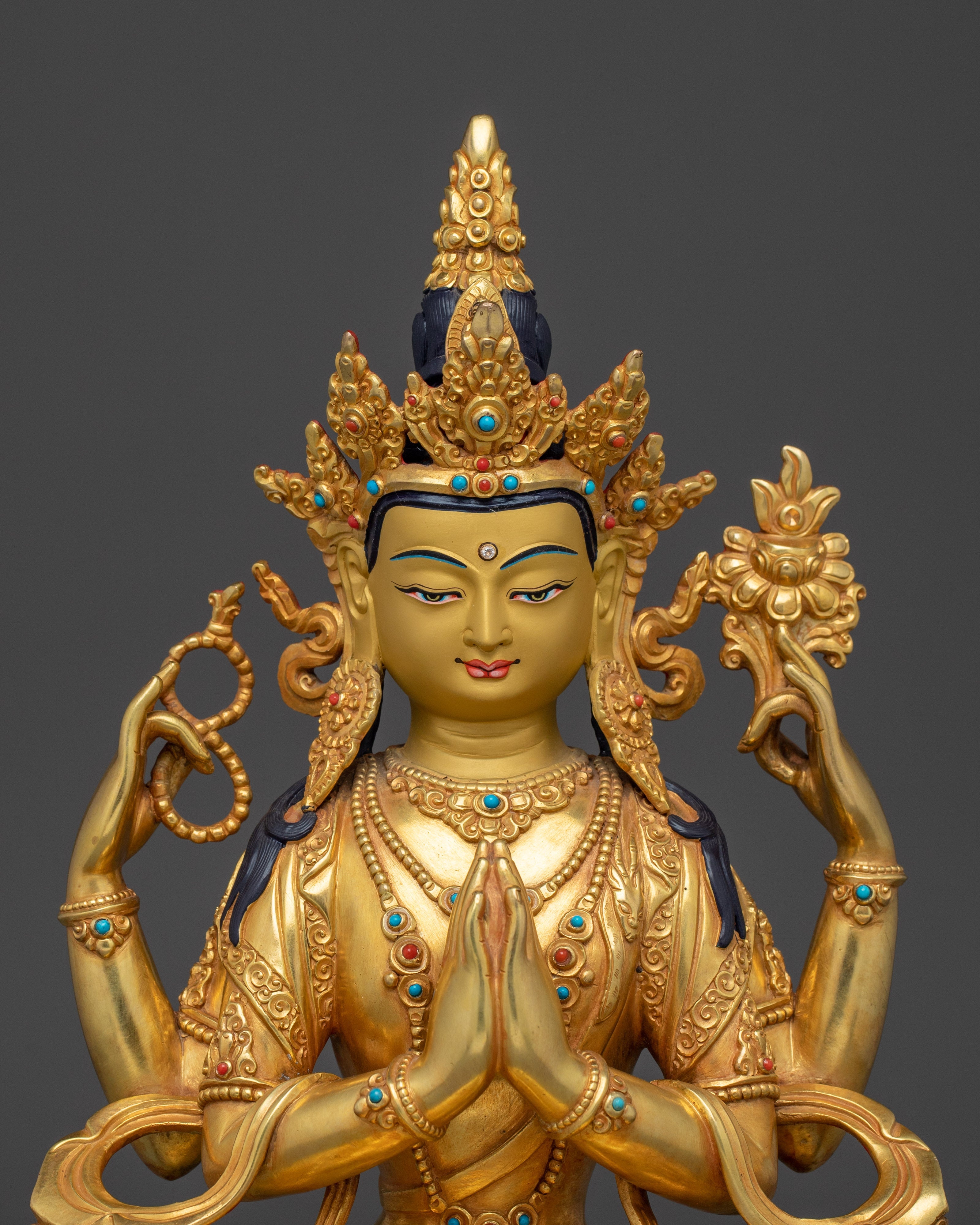 Avalokiteshvara Spiritual Decor | Himalayan Chenrezig Artwork