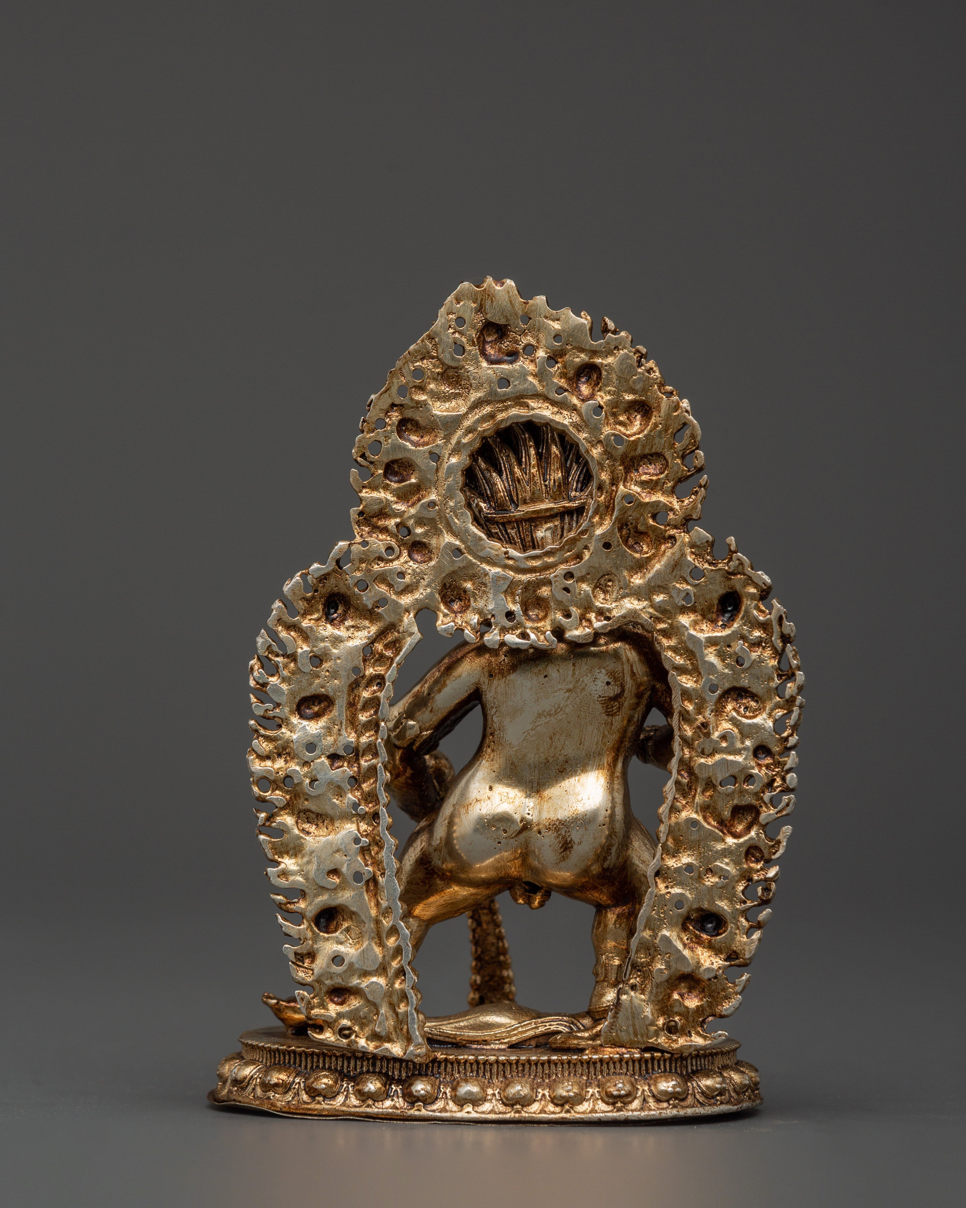 Black Dzambhala Tibetan Wealth Deity Statue | Copper Buddhist Sculpture for Home Decor