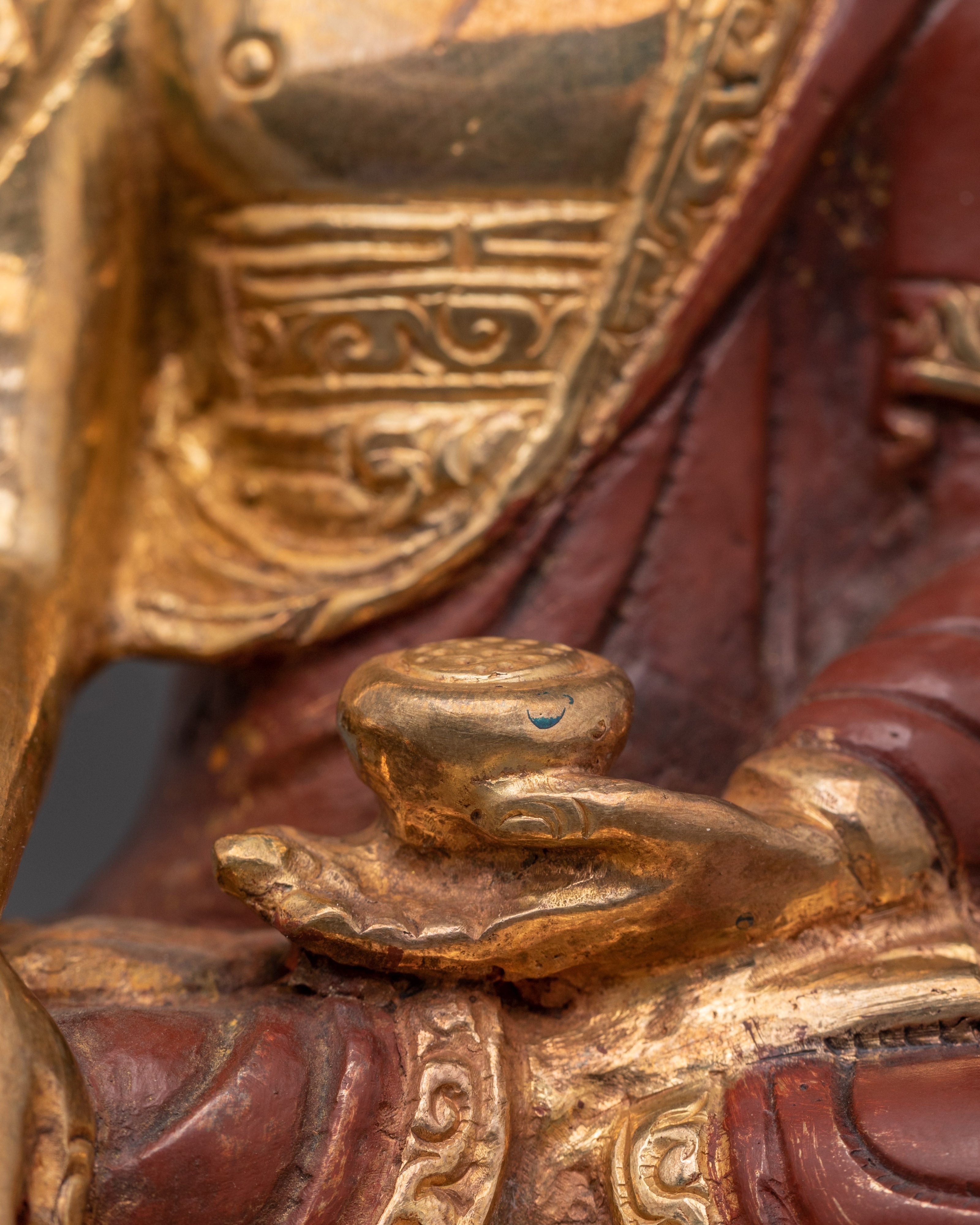 Seated Shakyamuni Buddha Statue | Gold Plated Copper Sculpture