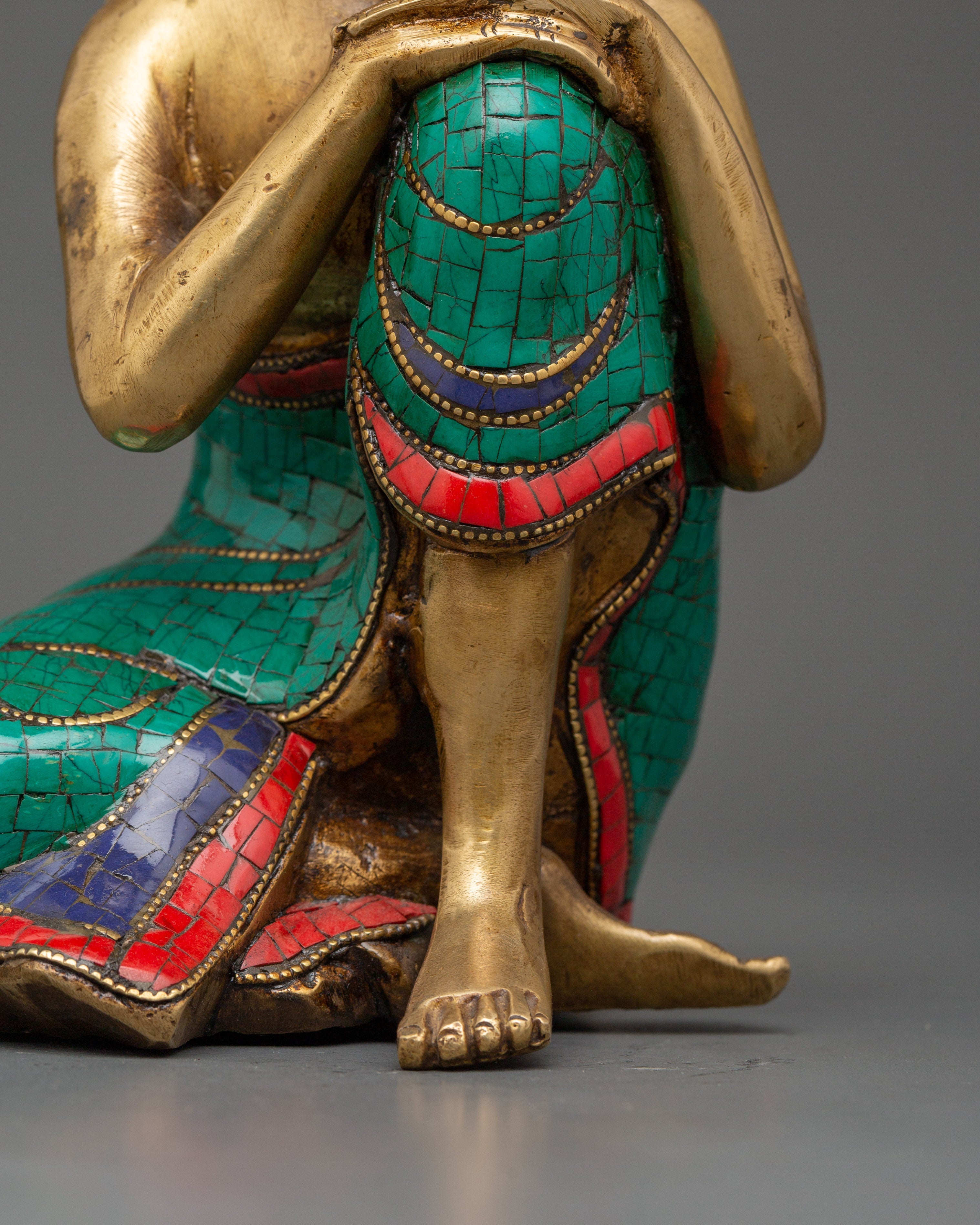Peaceful Buddha Brass Statue | Handcrafted Meditation Decor
