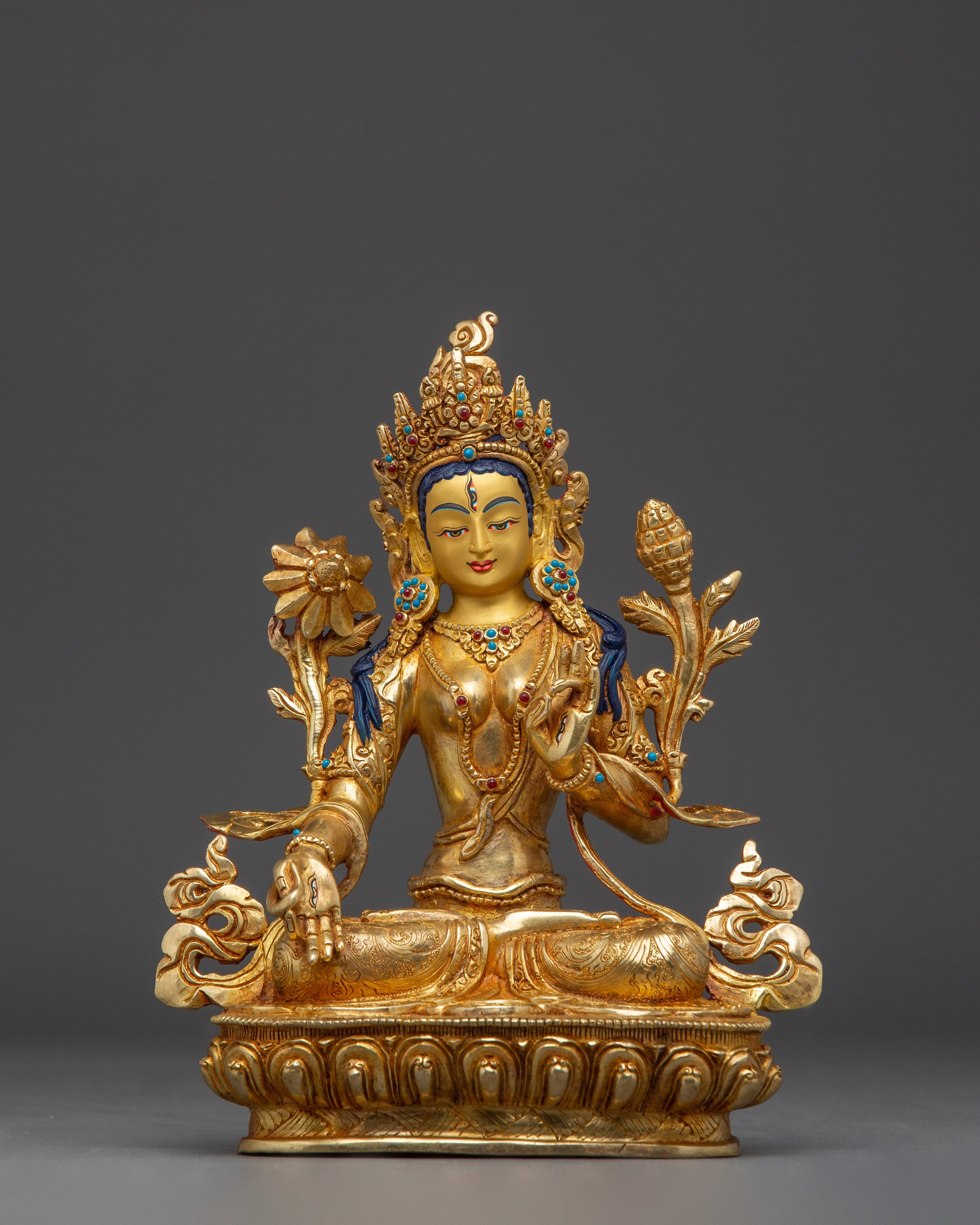 White Tara Copper Statue