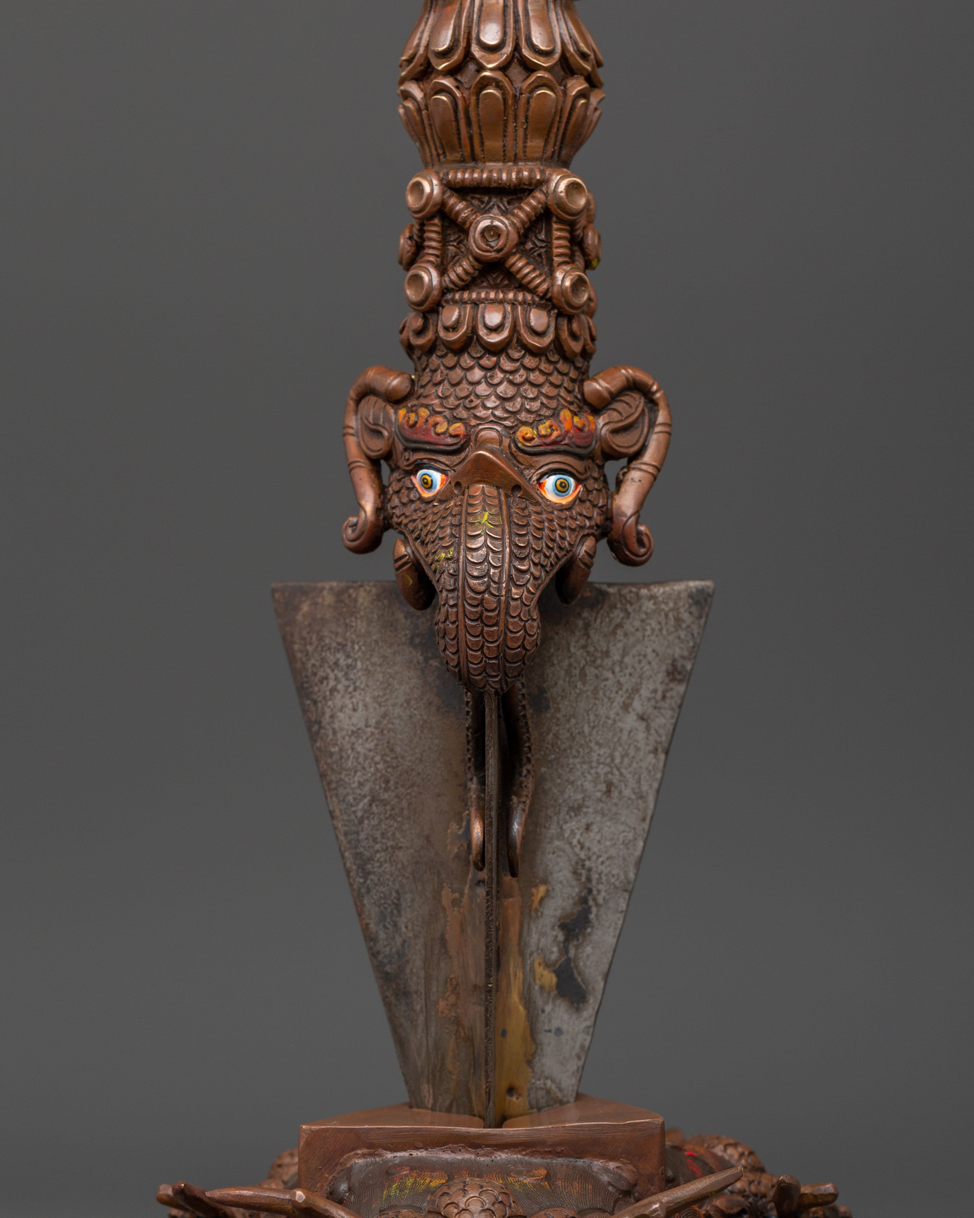 Tibetan Iron Phurba | Handmade Ritual Dagger