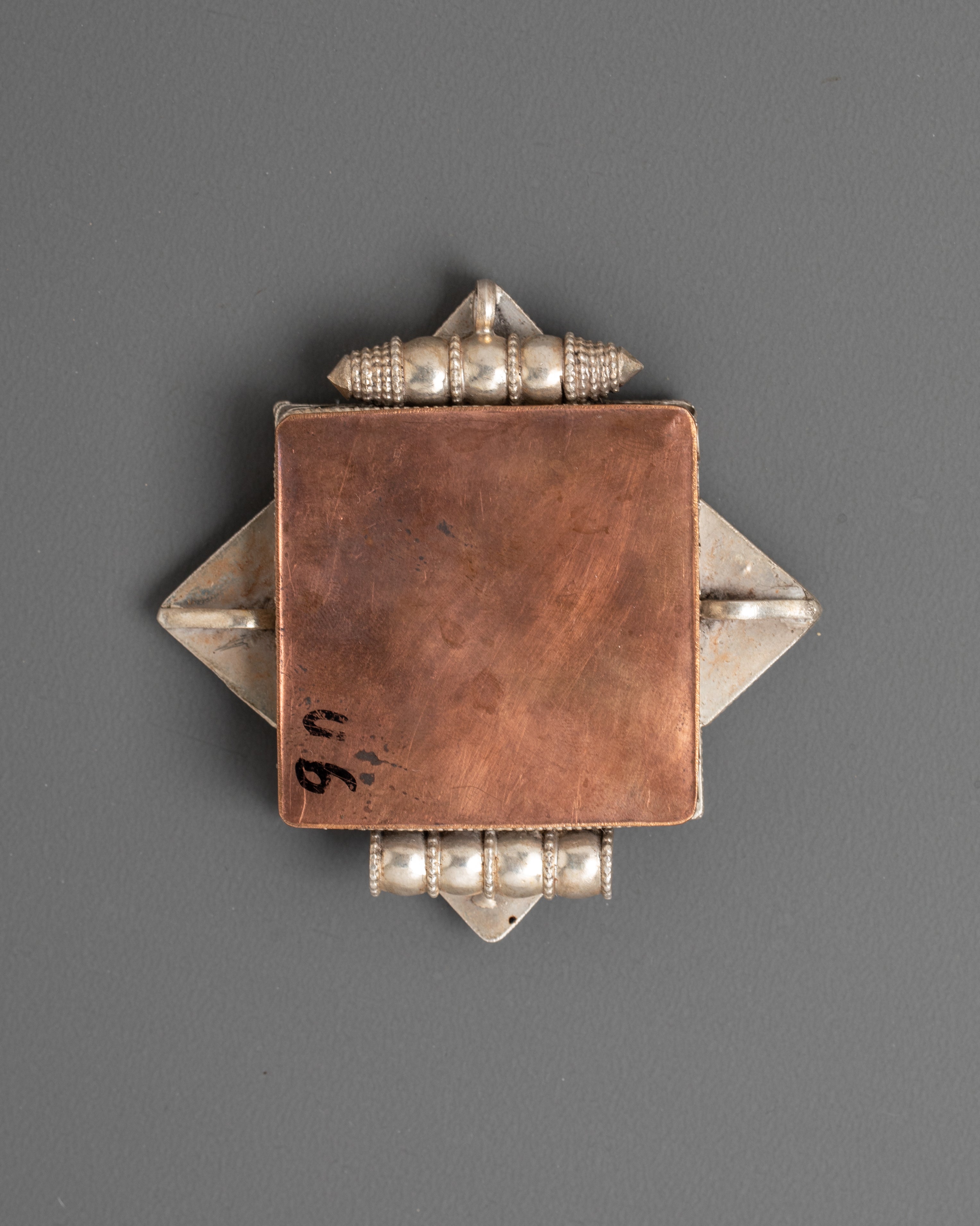 Sacred Ghau Box Locket with Lotus Design | Tibetan Prayer Amulet Pendant