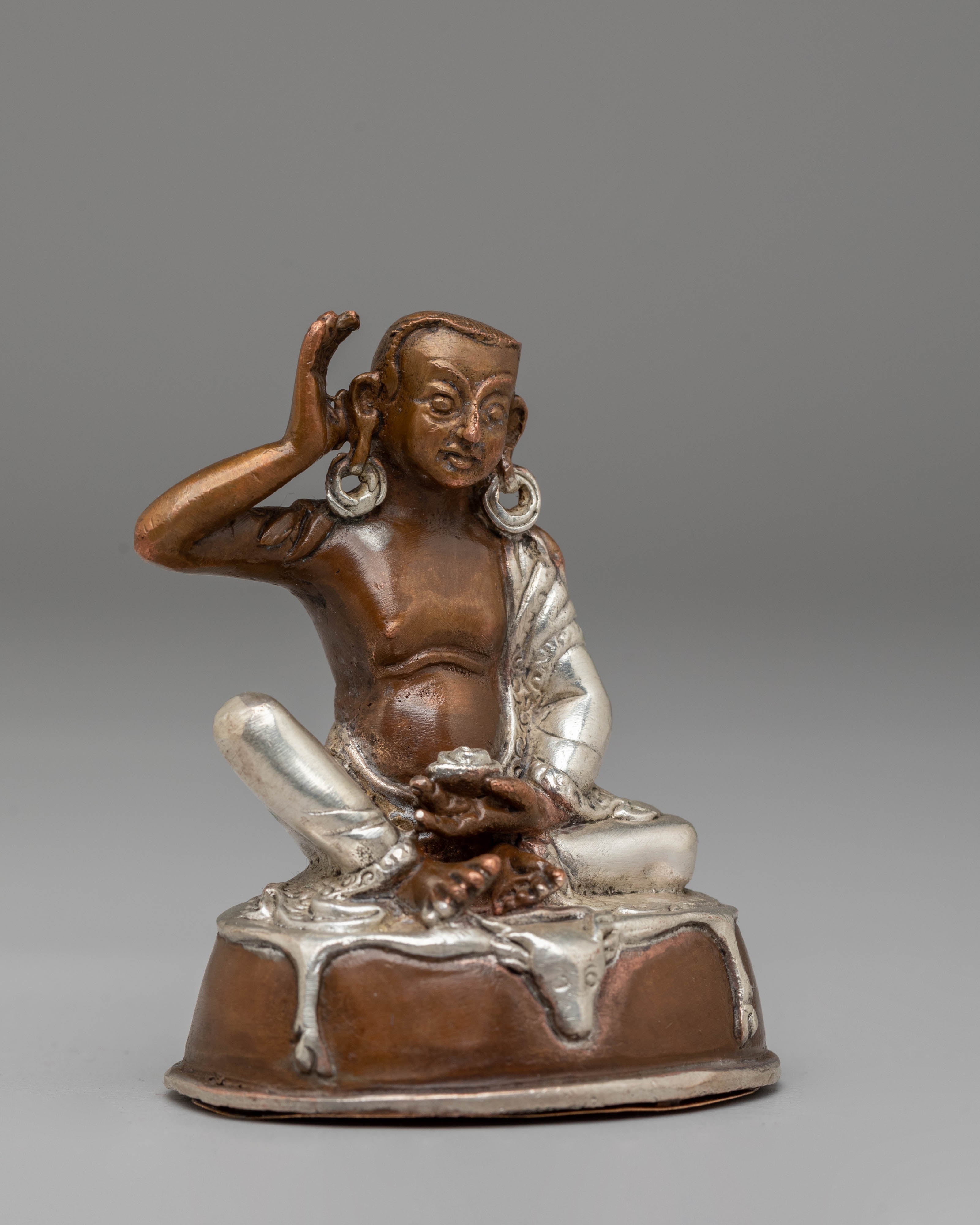 Buddhist Milarepa Handmade Statue | Tibetan Yogi Statue for Altar