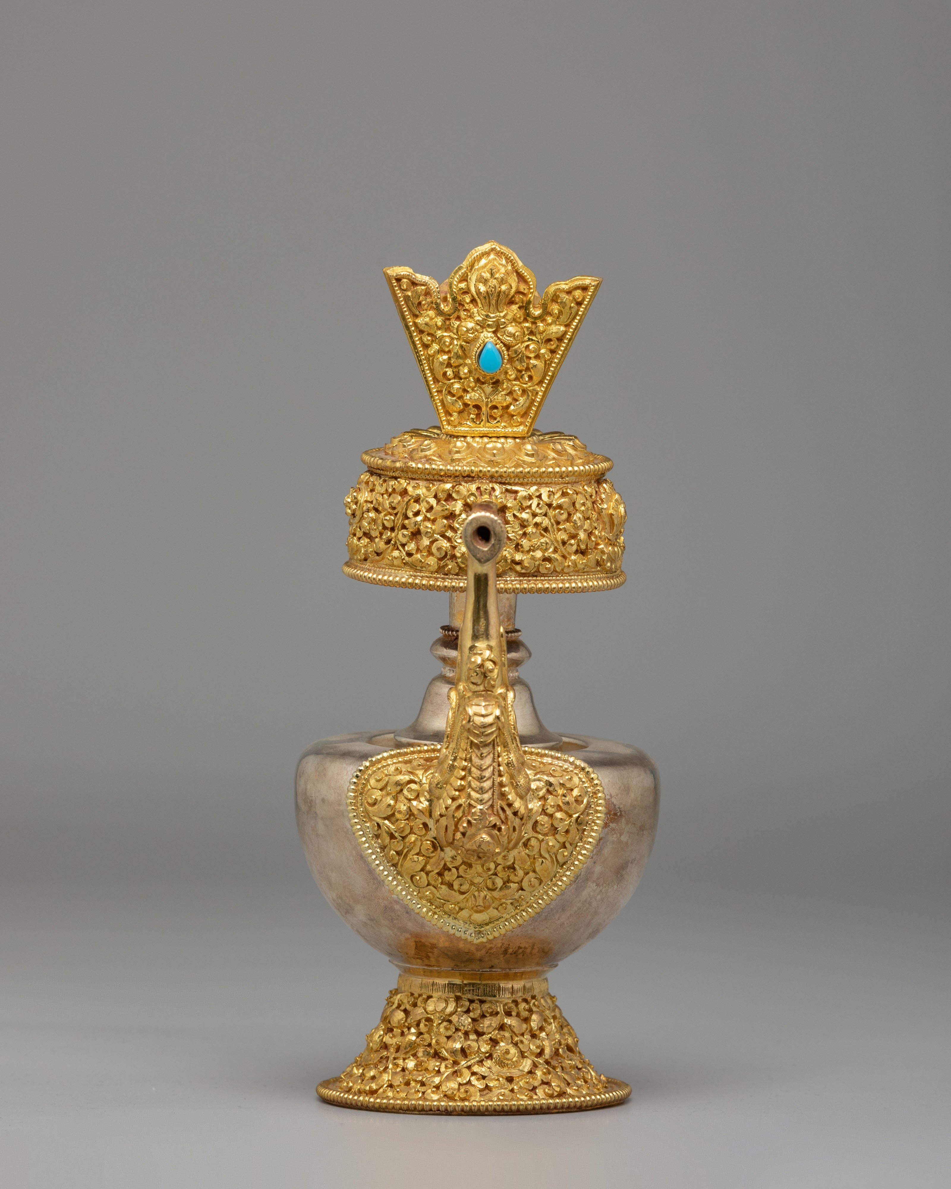 Spiritual Handcrafted Ritual Bhumba Set | Gold and Silver Plated Bhumba