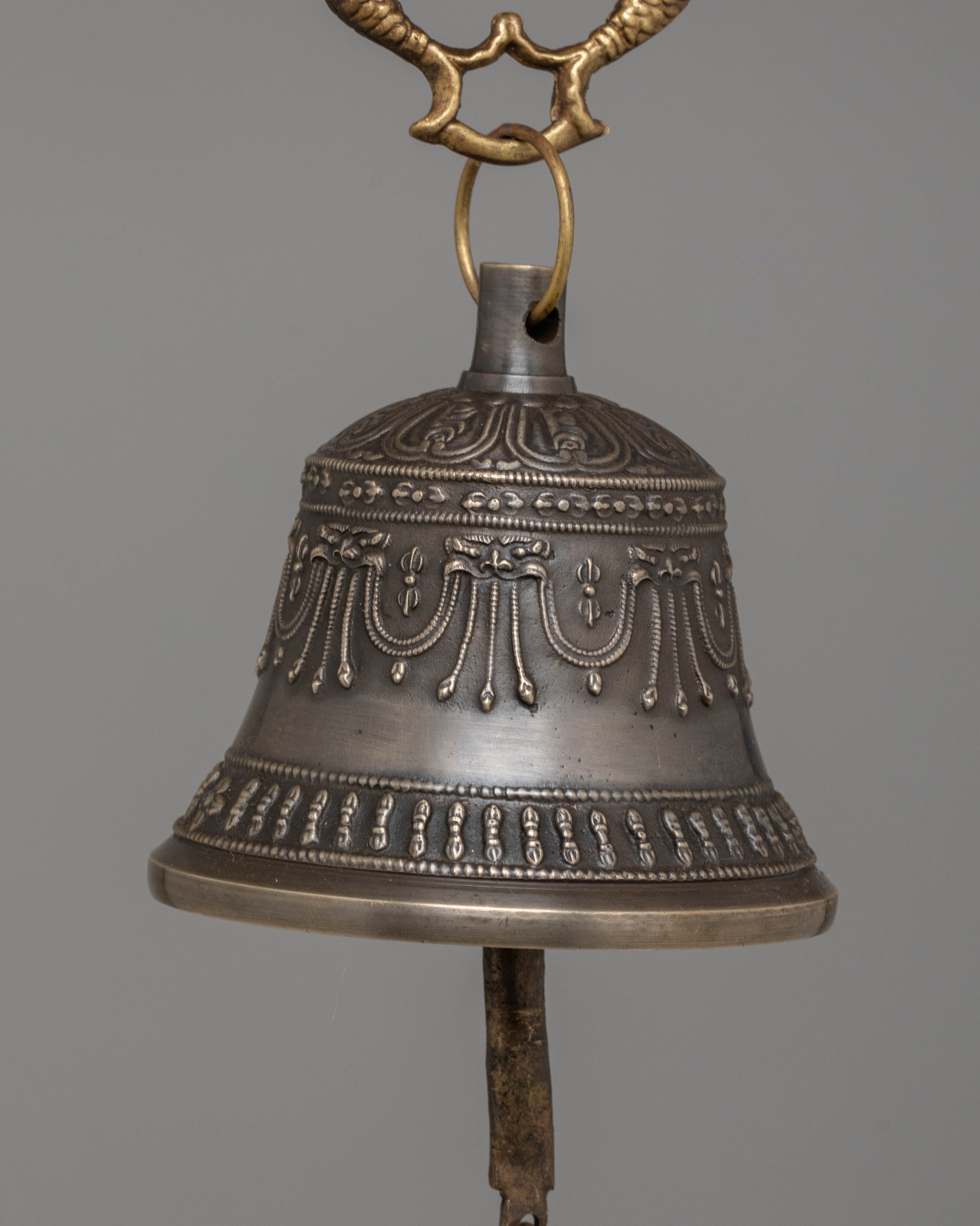 Handcrafted Buddhist Ritual Hanging Bell | Sacred Instruments for Meditation & Rituals
