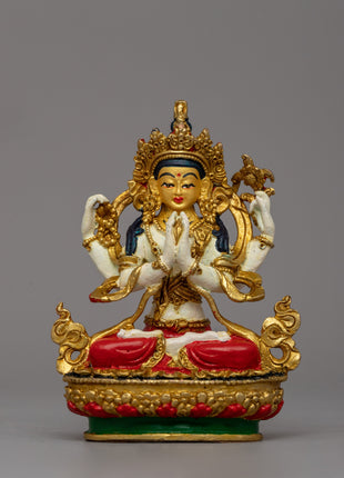 Beautifully handcrafted Chenrezig statue 