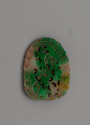 Green and White Jade Pendant | Unique Spiritual Jewelry