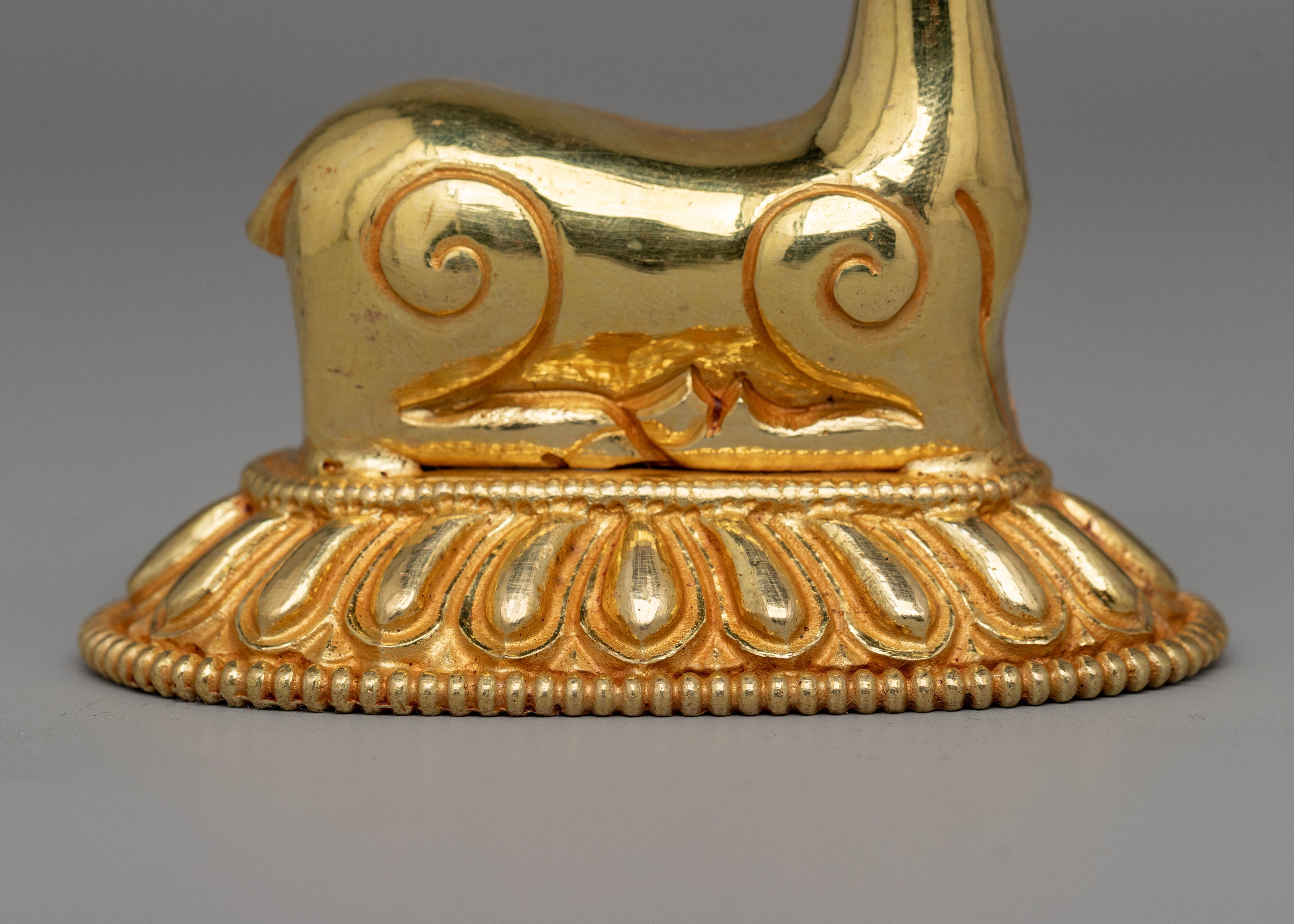 Dharma Wheel and Pair Of Deer | Traditional Buddhist Decor for Peaceful Spaces
